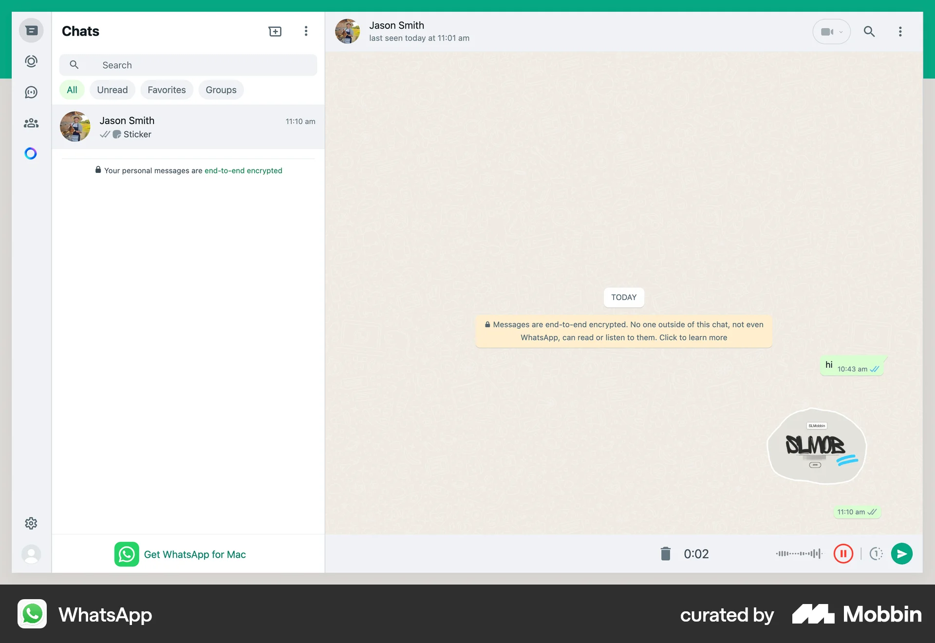 WhatsApp Web Audio & Video Recorder screen