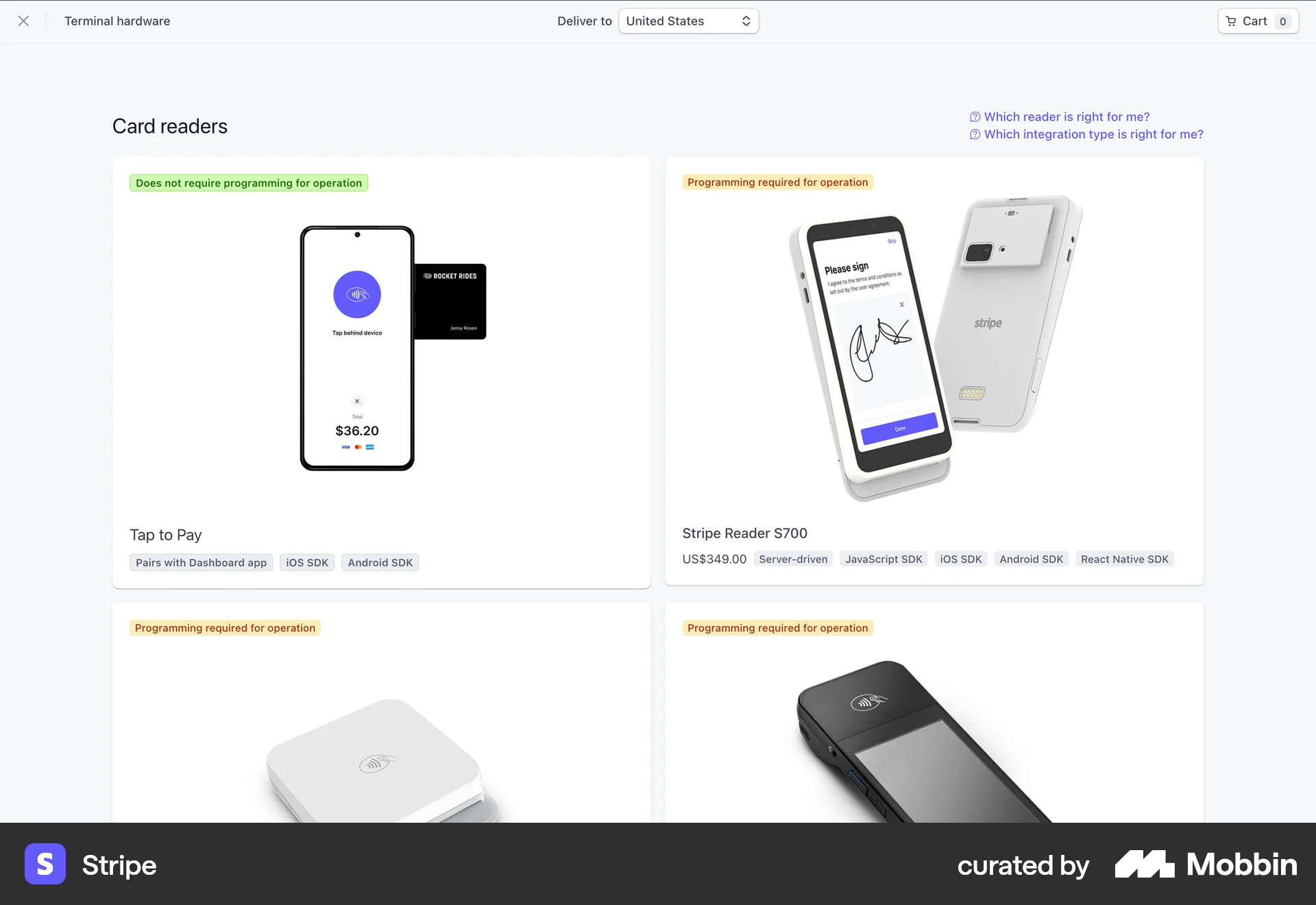 Stripe Web Shop & Storefront screen