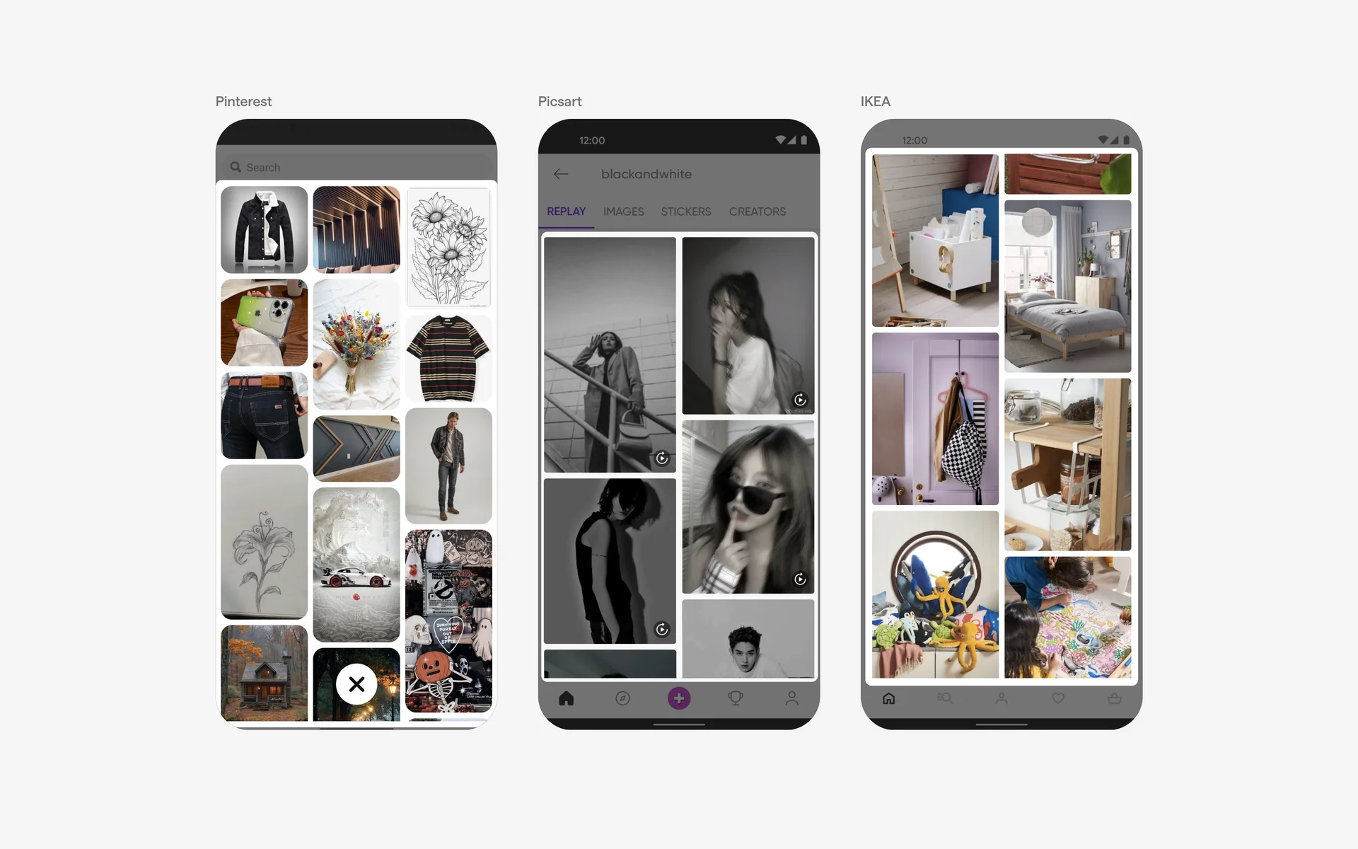 Gallery UI Design: Best practices, Design variants & Examples | Mobbin