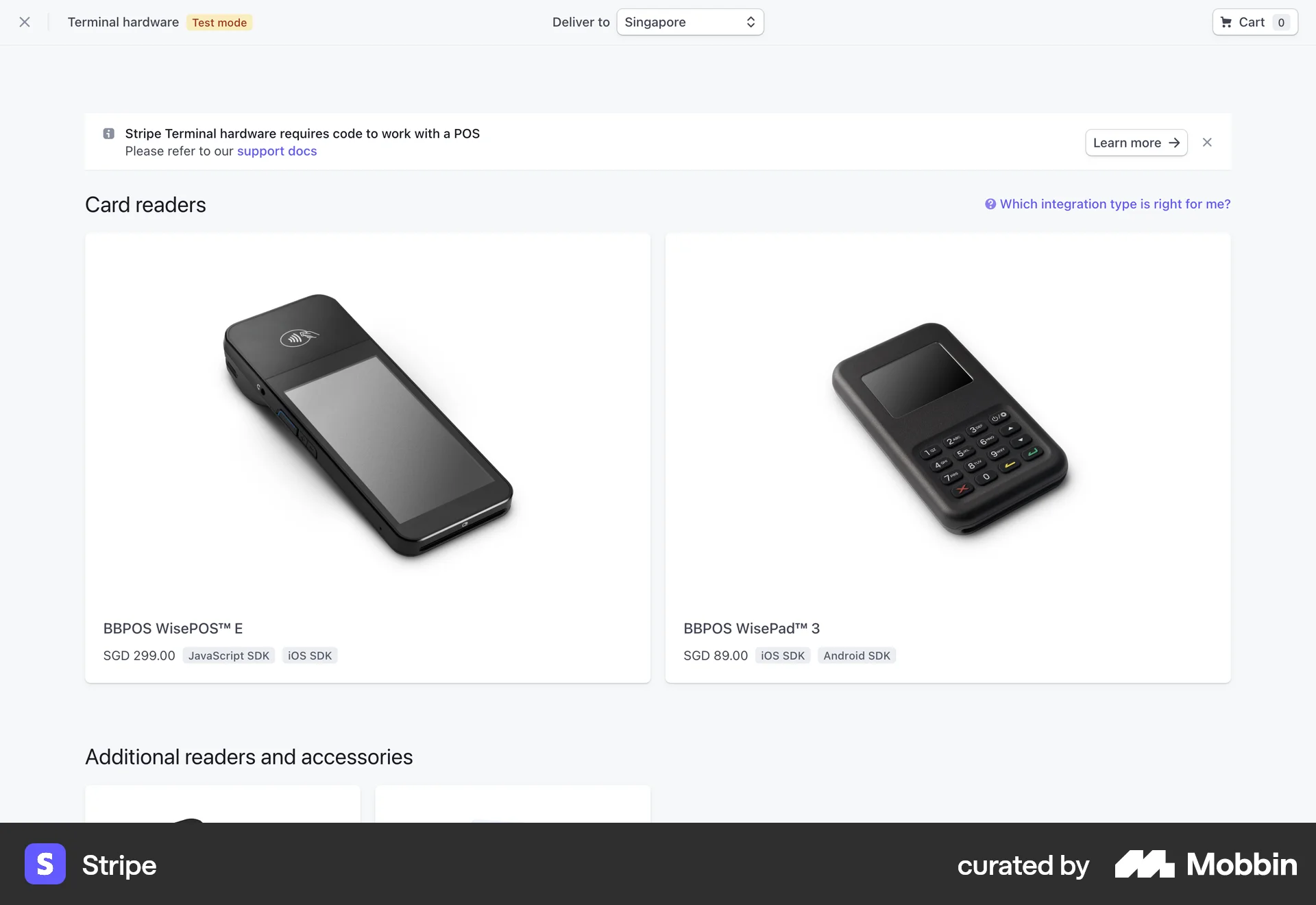 Stripe Web Shop & Storefront screen