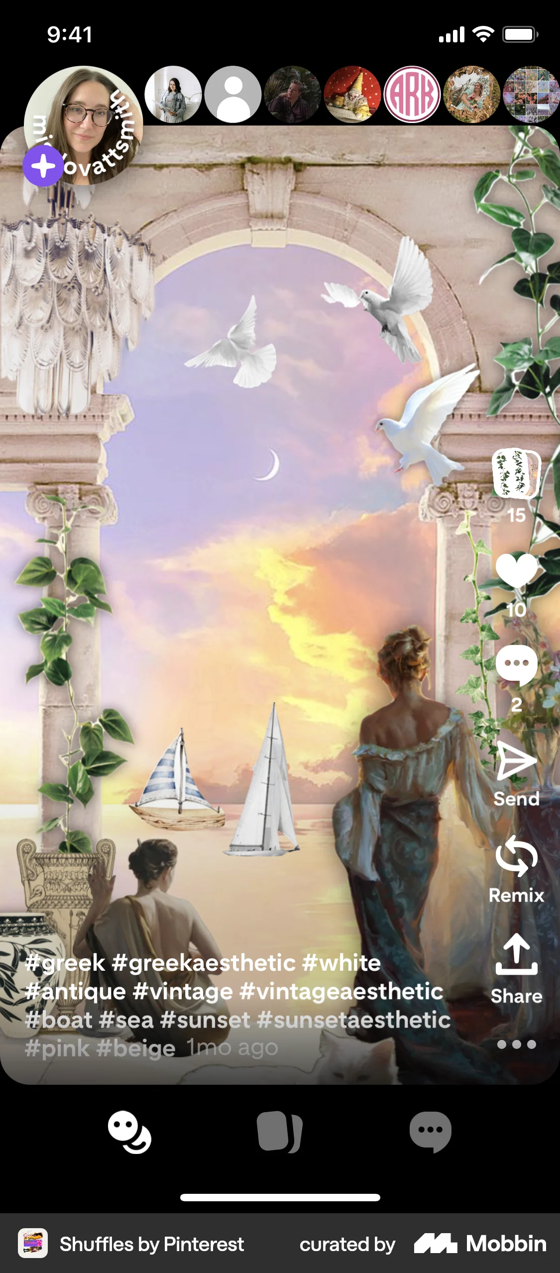 Shuffles by Pinterest iOS Post Detail screen