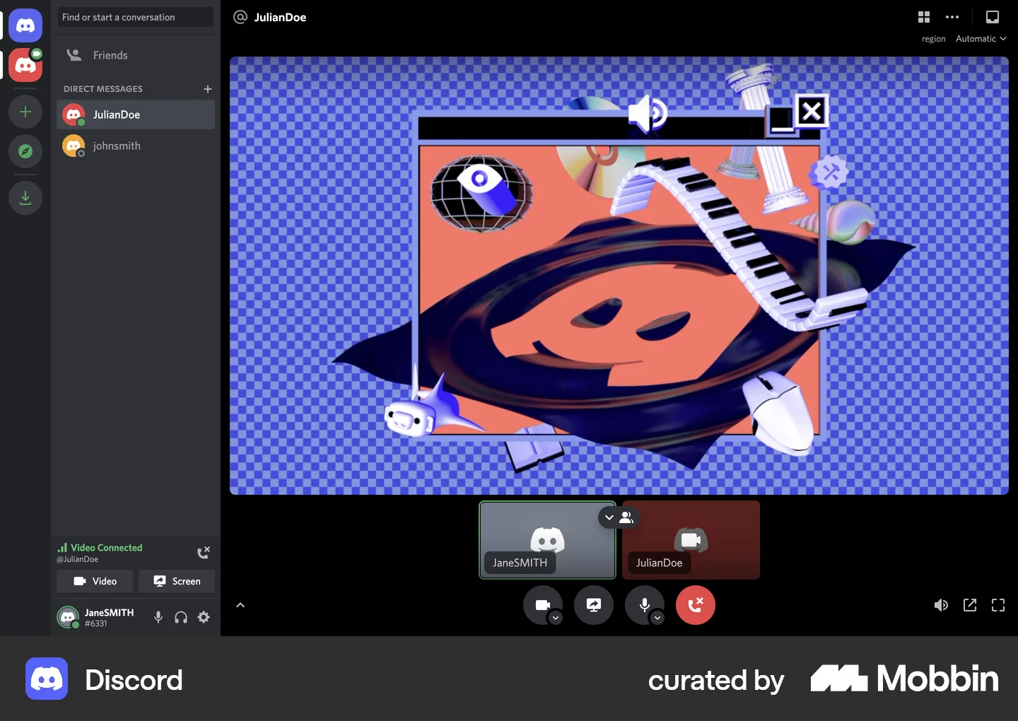 Call Panel Discord Web Call Design