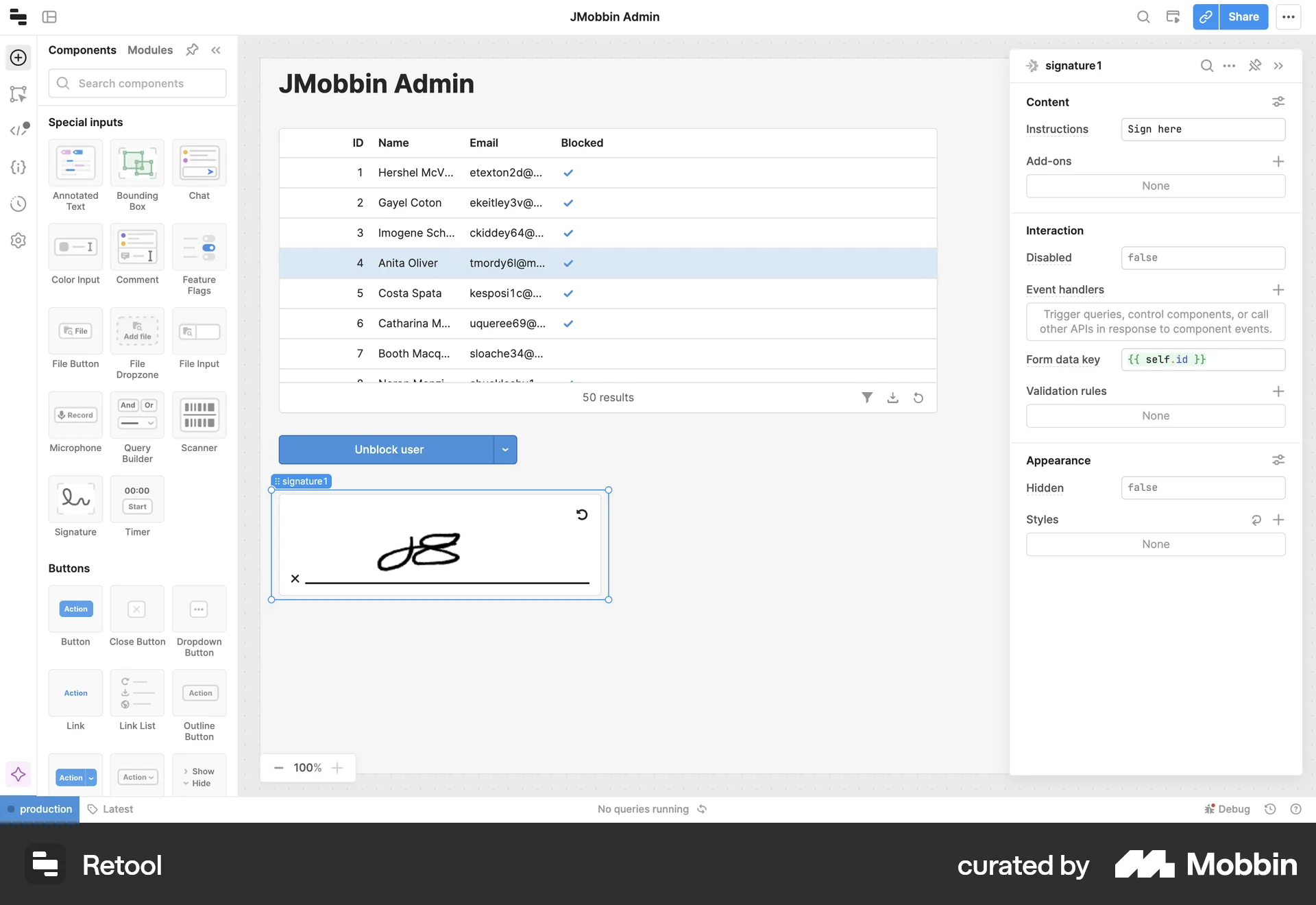 Retool Web Draw & Annotate screen
