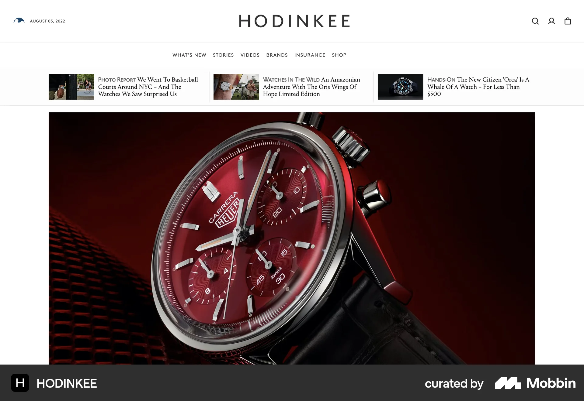 HODINKEE screen