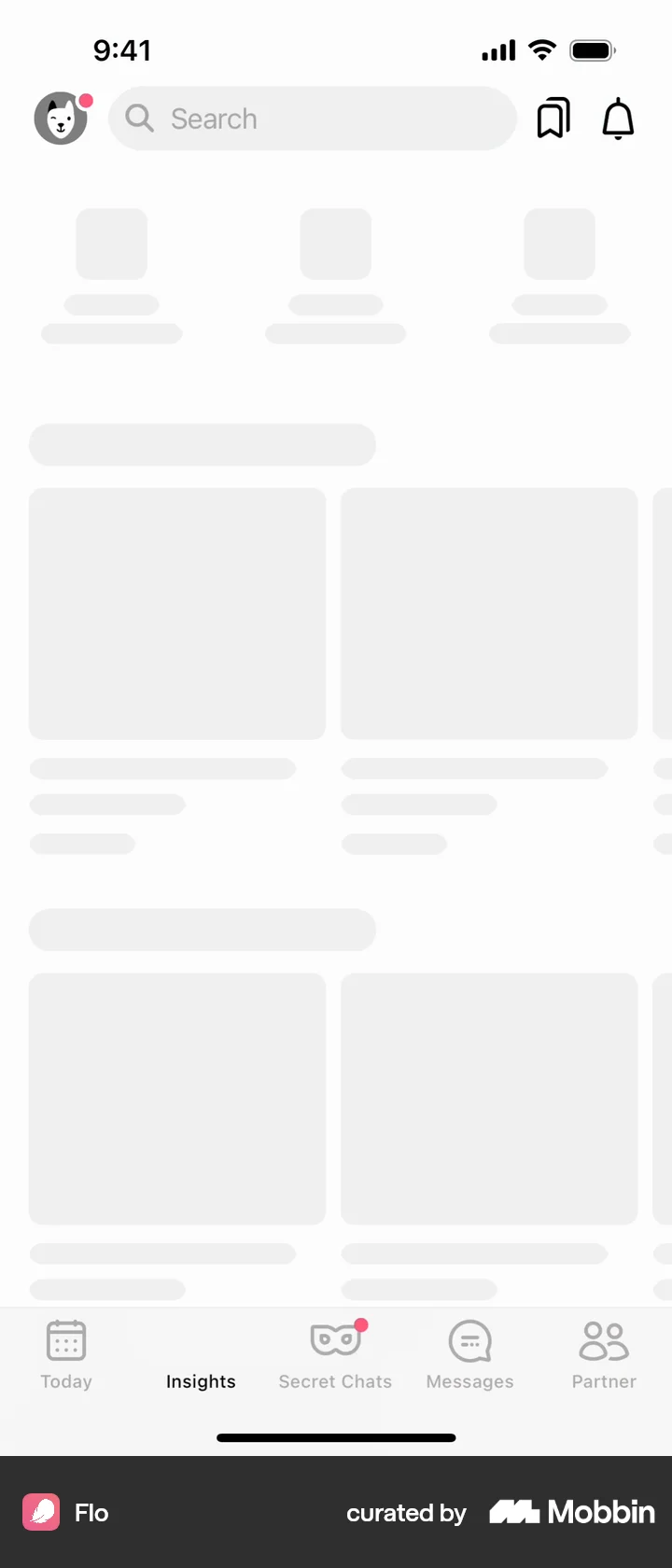 Skeleton Flo App Skeleton Screen UI Roundups and Inspirations