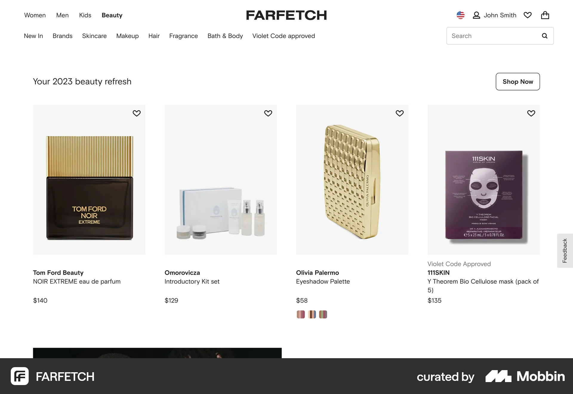 FARFETCH Web Shop & Storefront screen