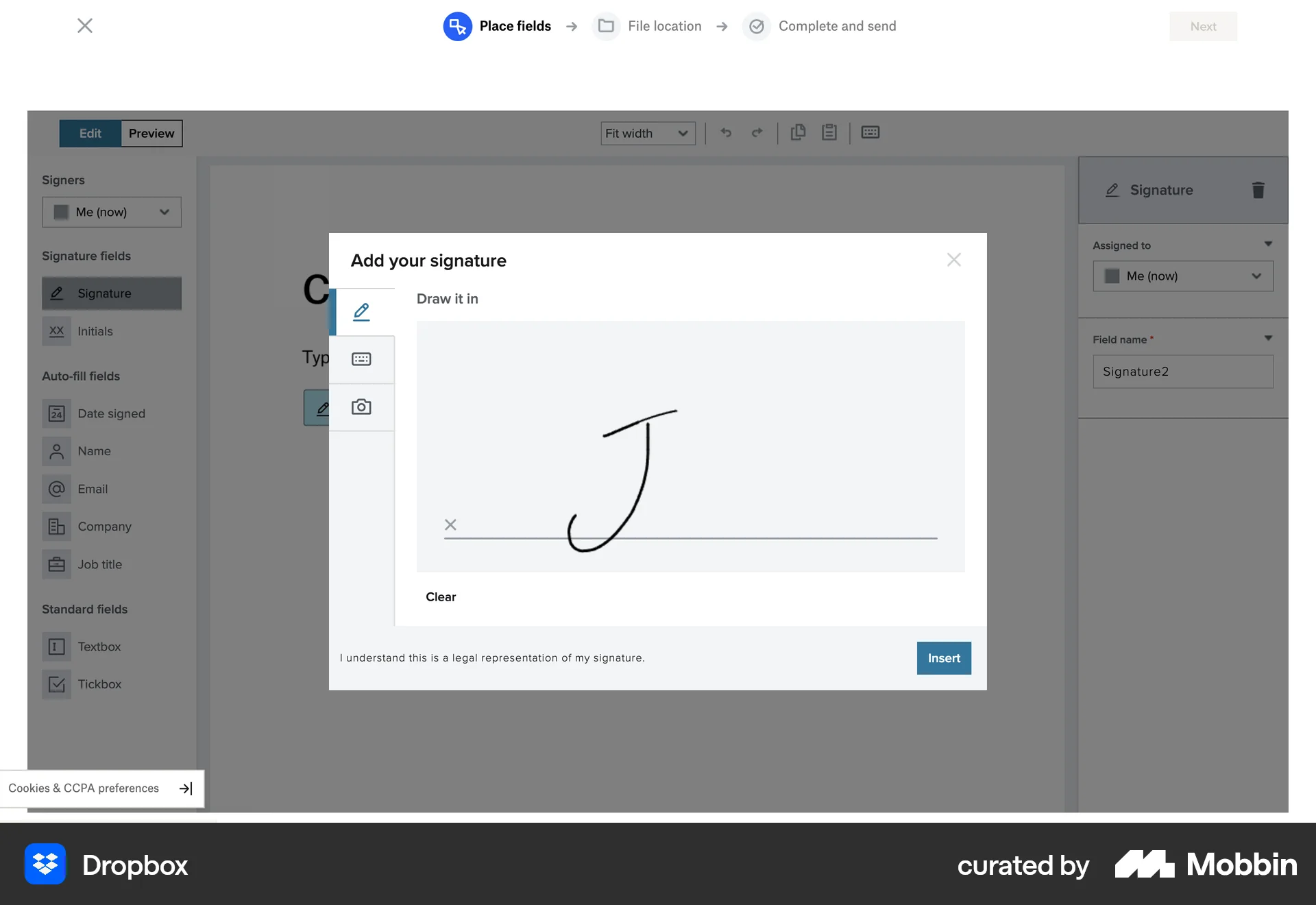 Dropbox Web Draw & Annotate screen