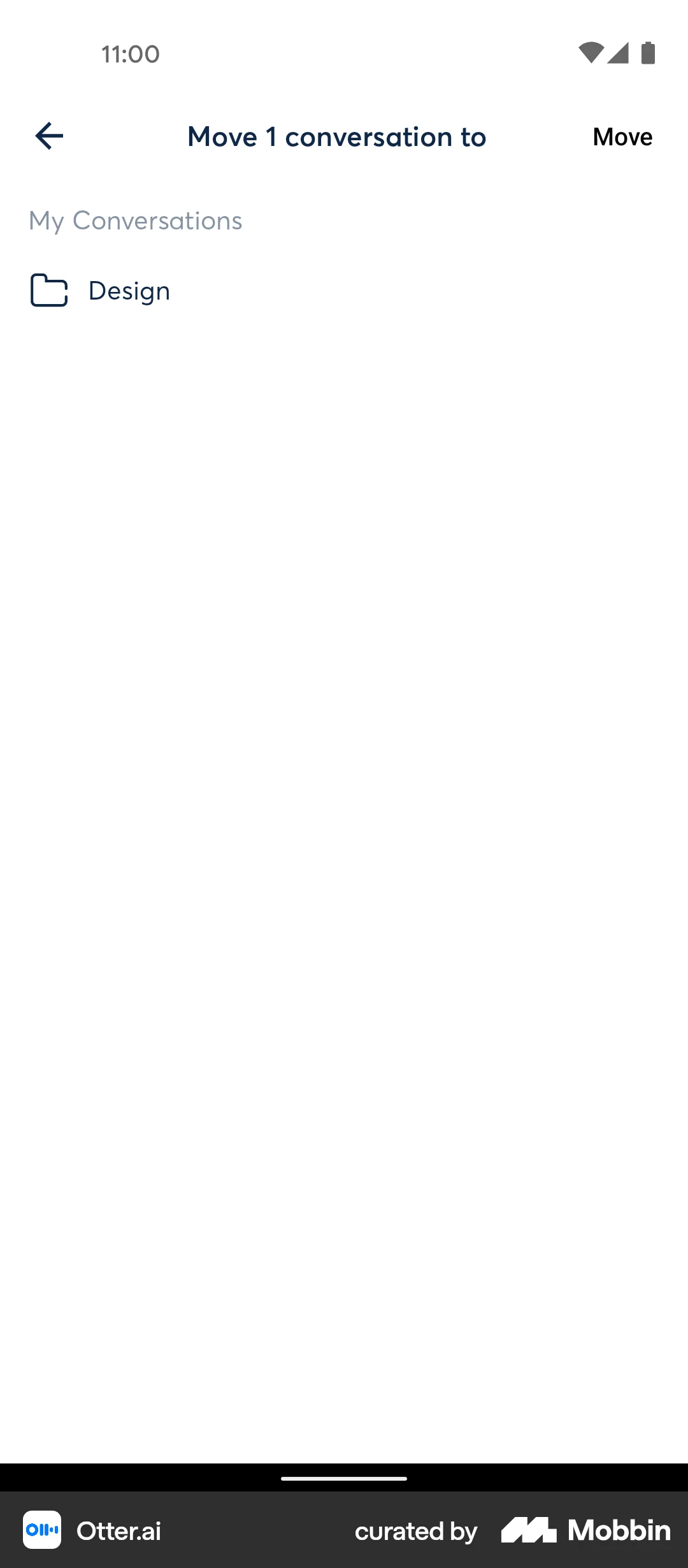 Otter.ai Android Move screen