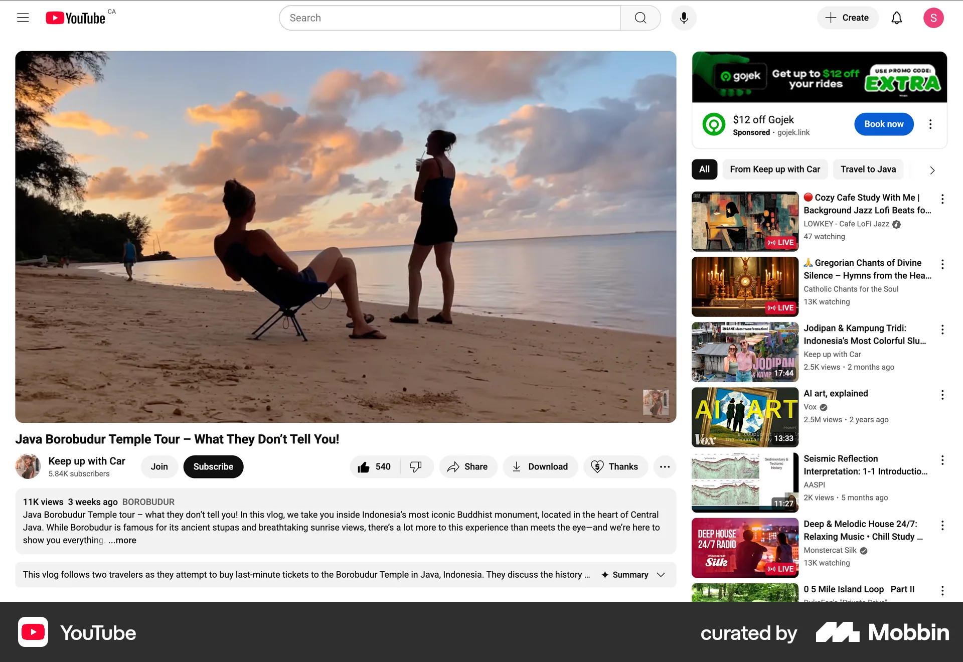 YouTube Web Like & Upvote screen