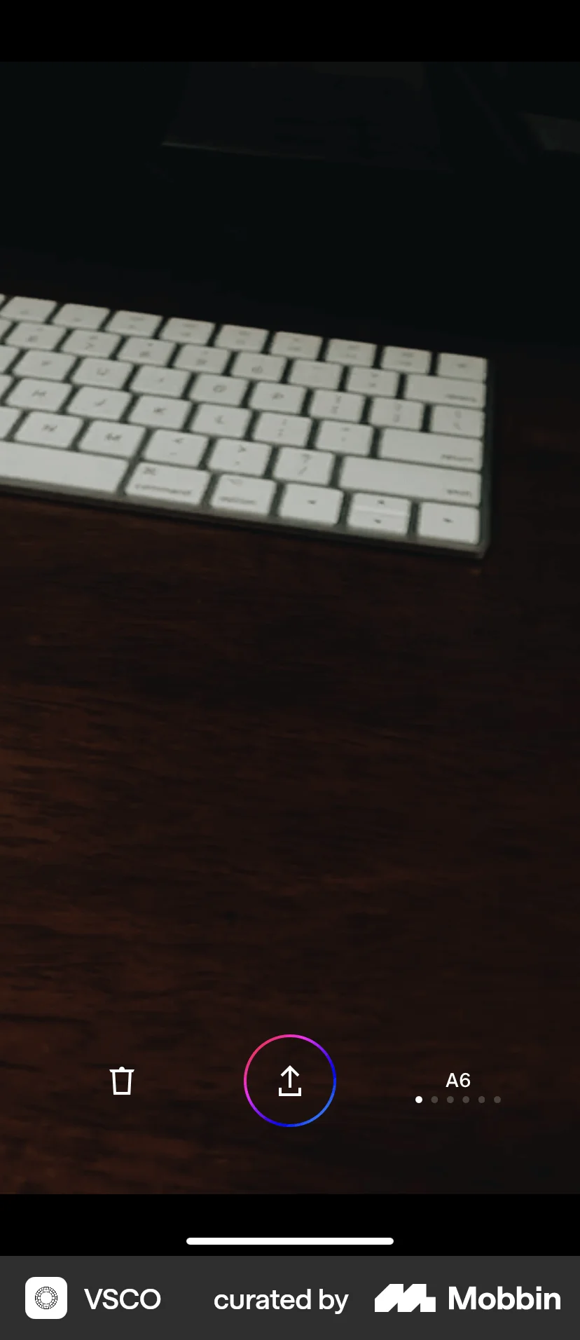 VSCO iOS Share screen