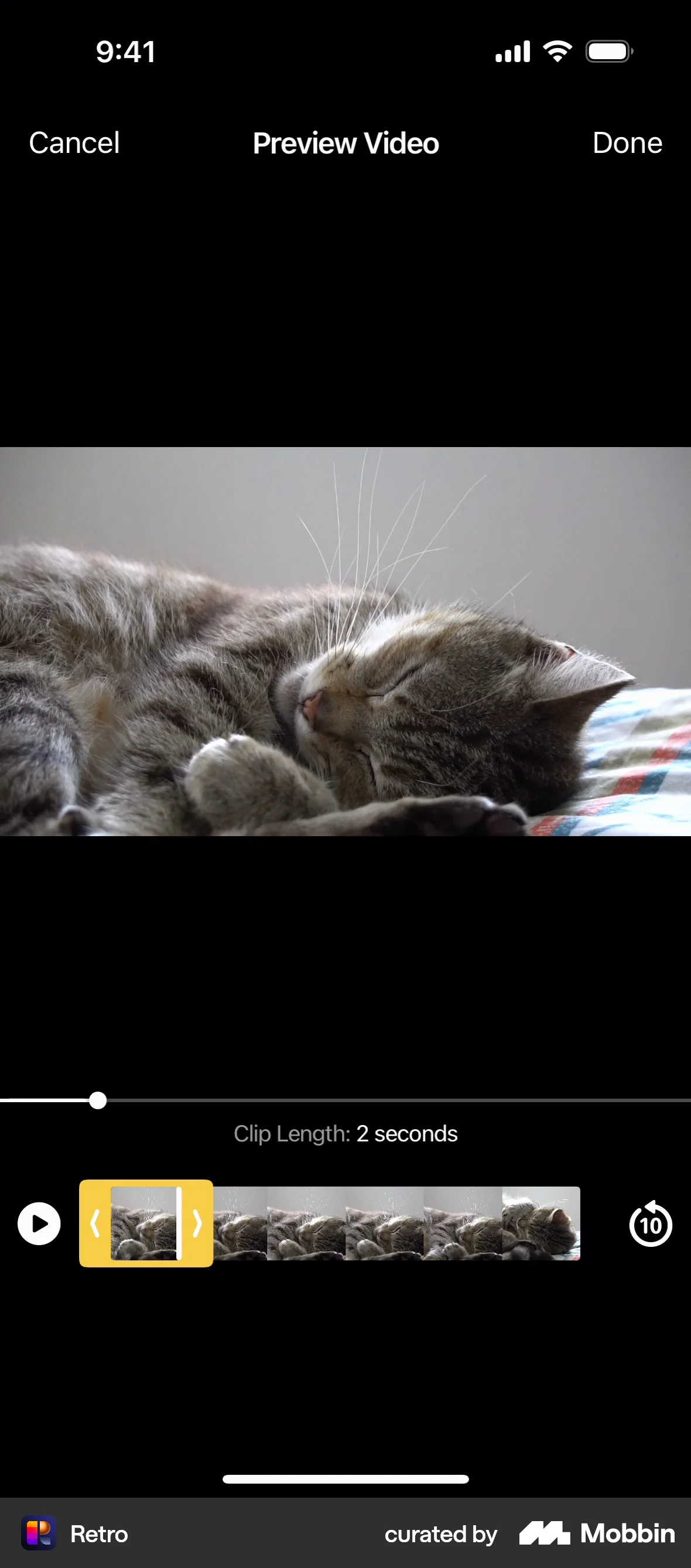 Retro iOS screen containing Full-Screen Overlay UI element