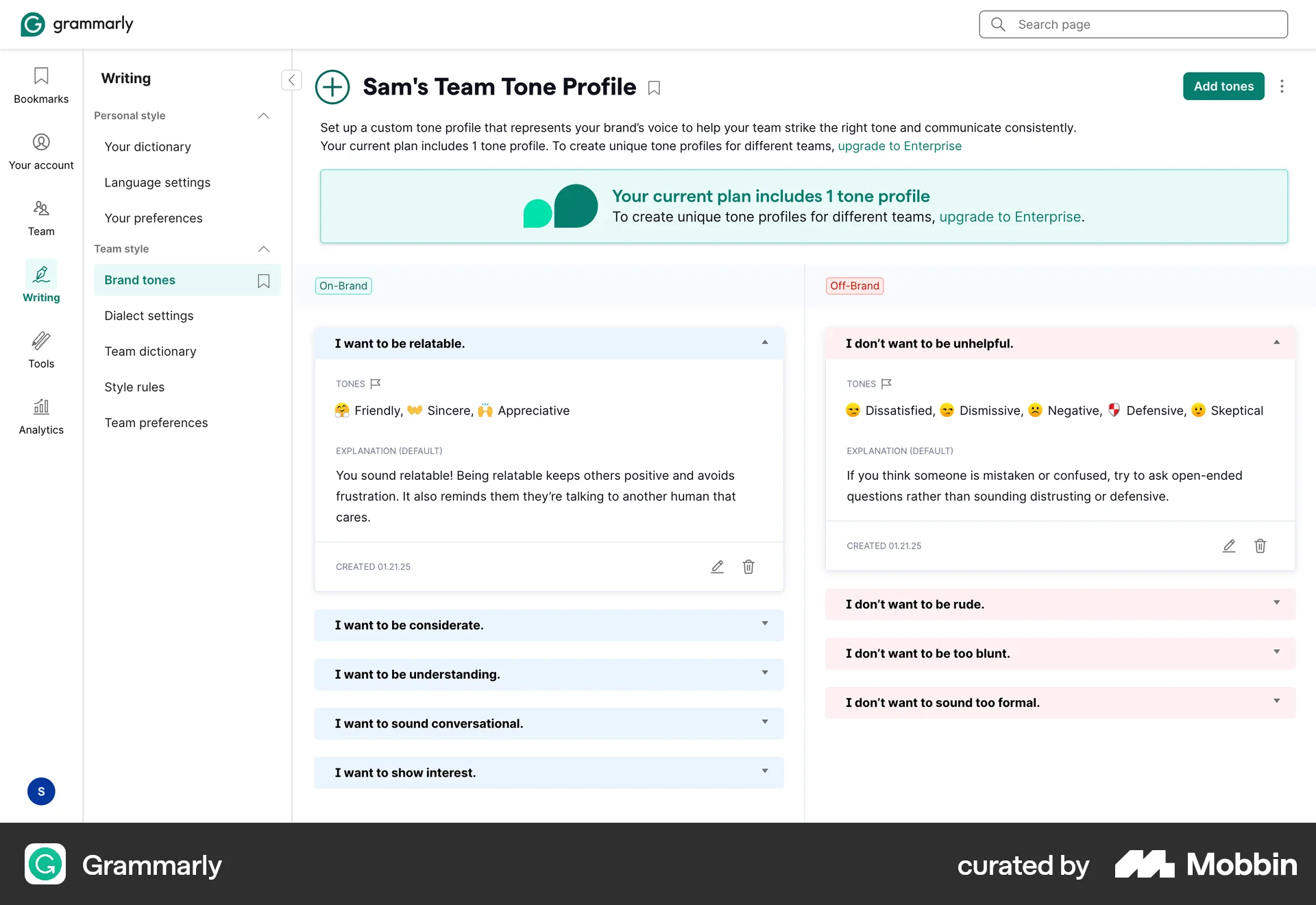 Grammarly Web Screen | Mobbin