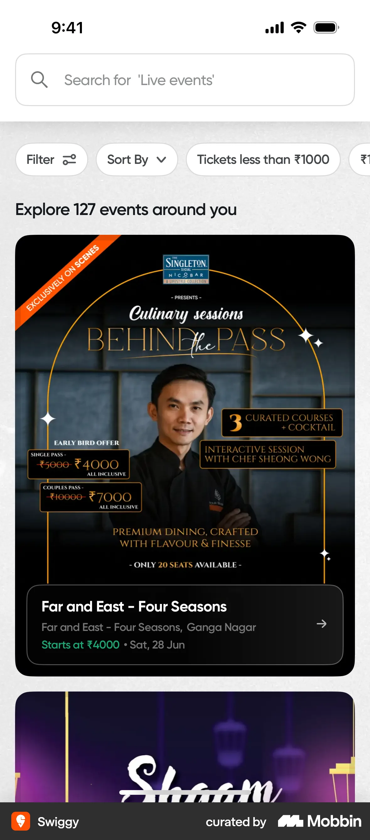 Swiggy iOS Pricing screen