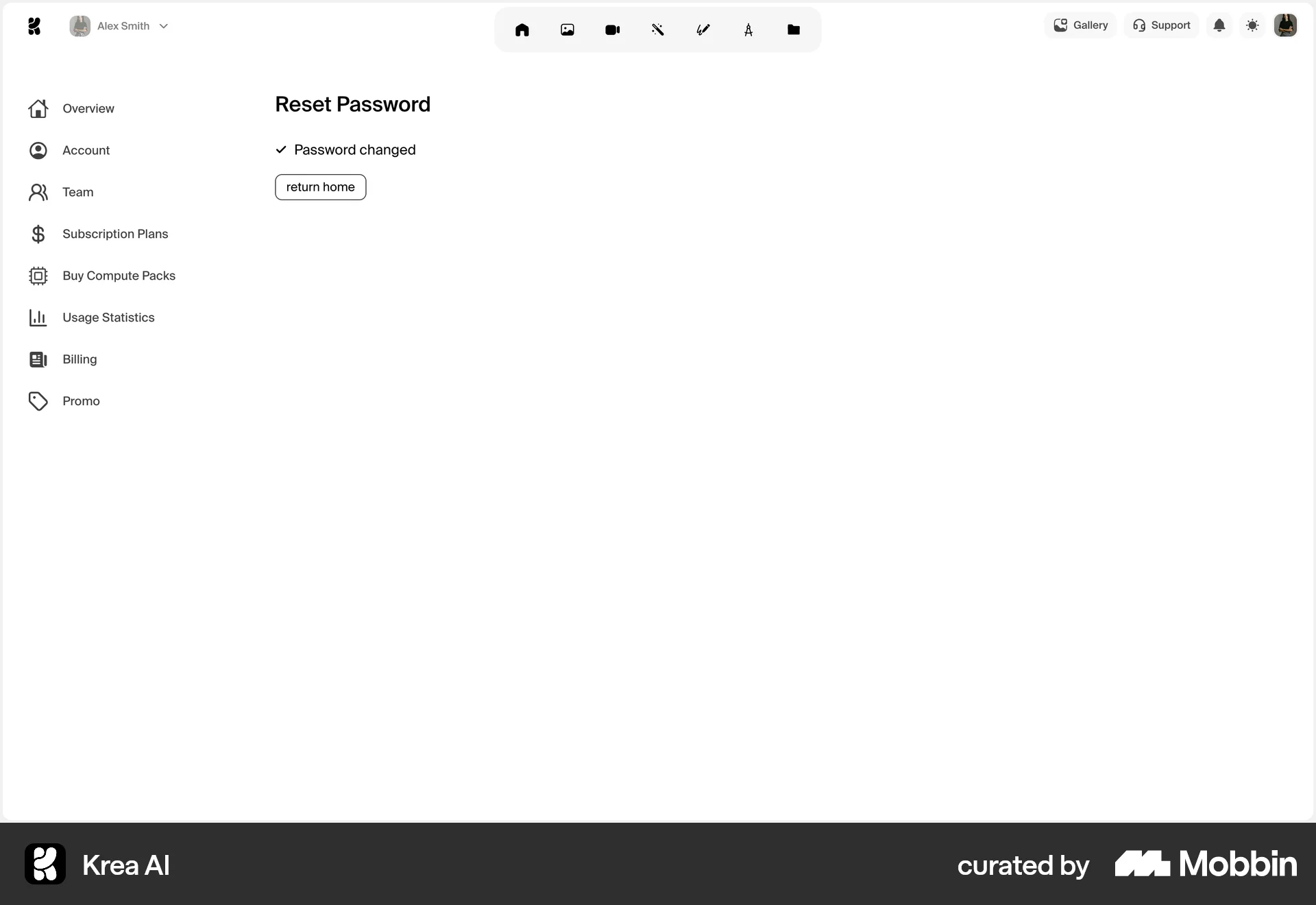 Krea AI Web Acknowledgement & Success screen