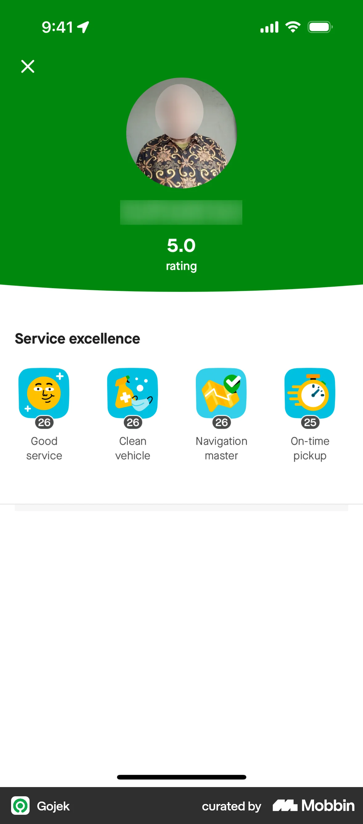 Gojek iOS screen containing Badge UI element