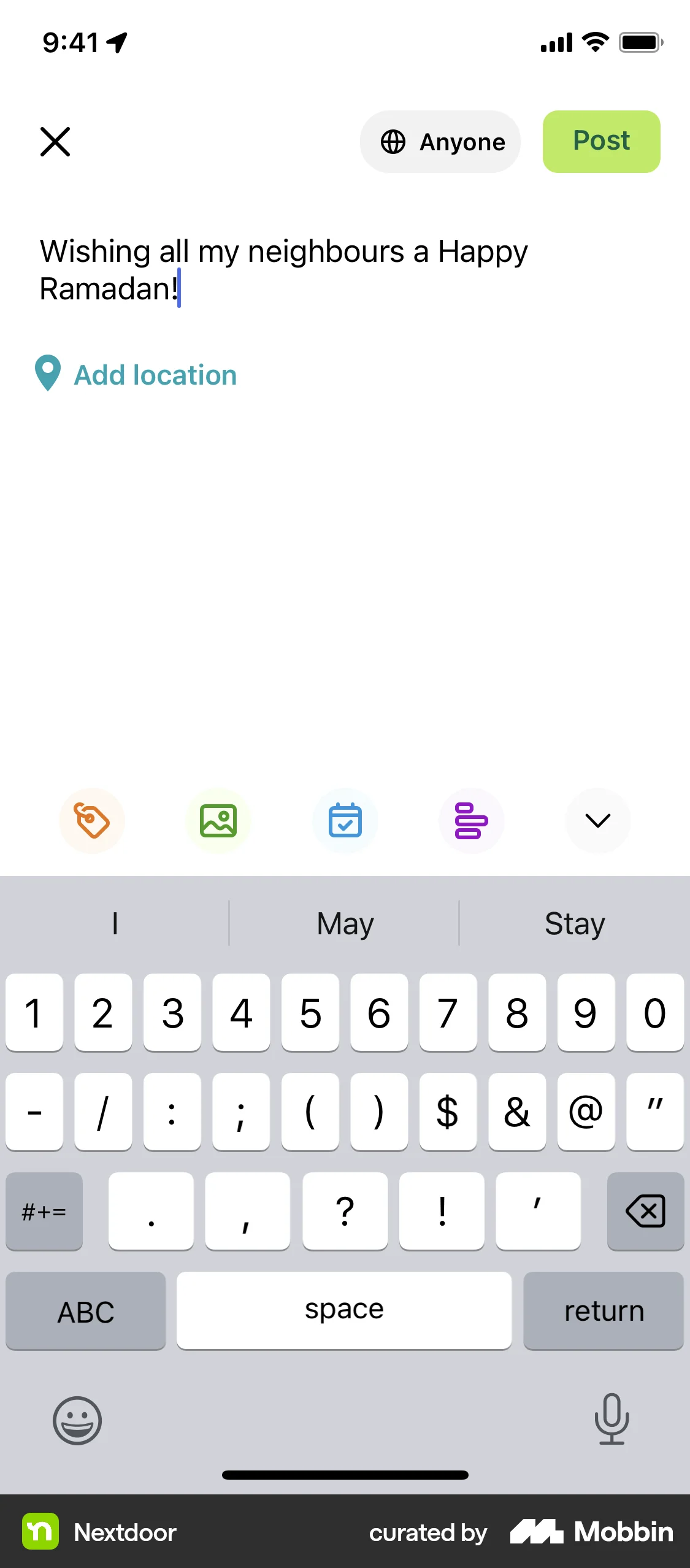 Nextdoor iOS Post Detail screen
