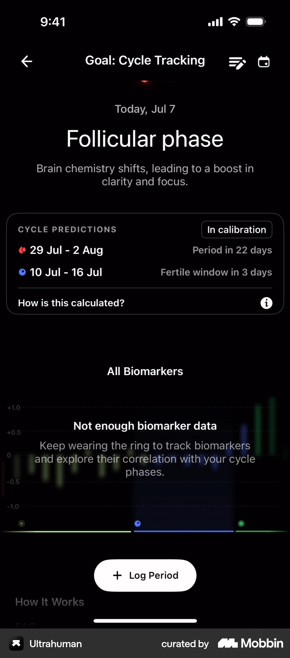 Ultrahuman iOS Date & Time screen