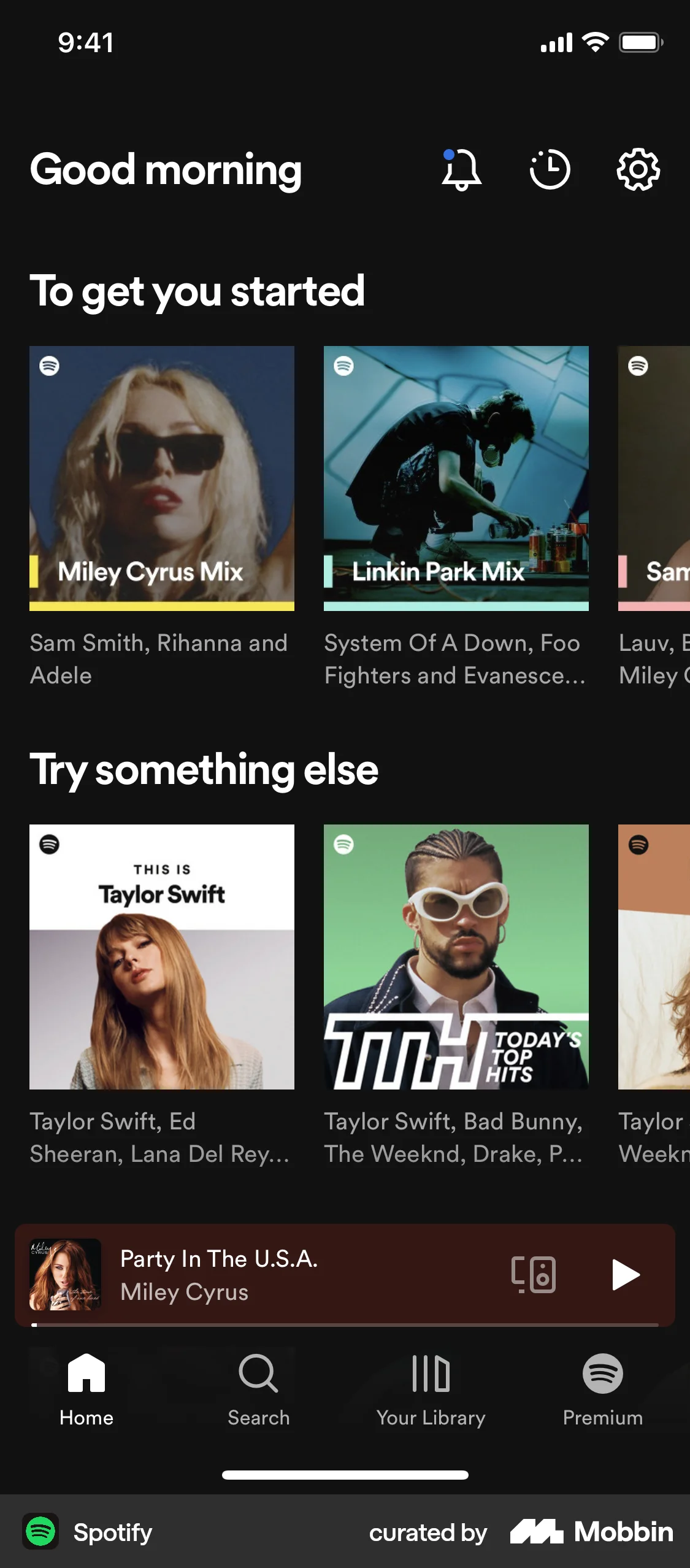 Spotify Onboarding screen