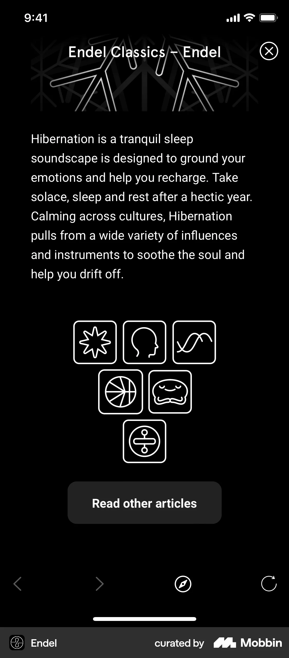 Endel iOS Article Detail screen
