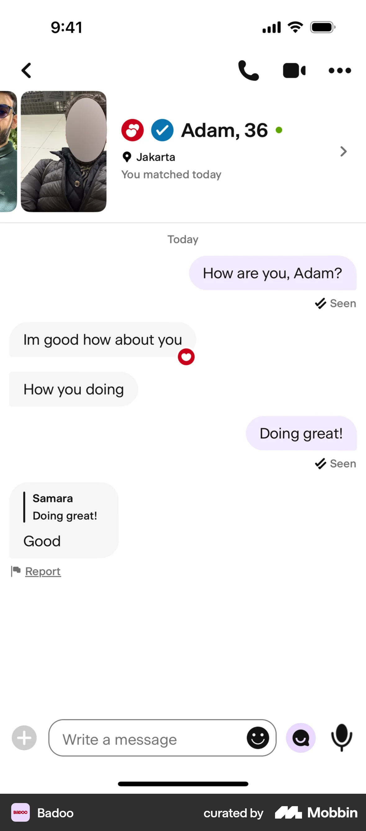 Badoo iOS Like & Upvote screen
