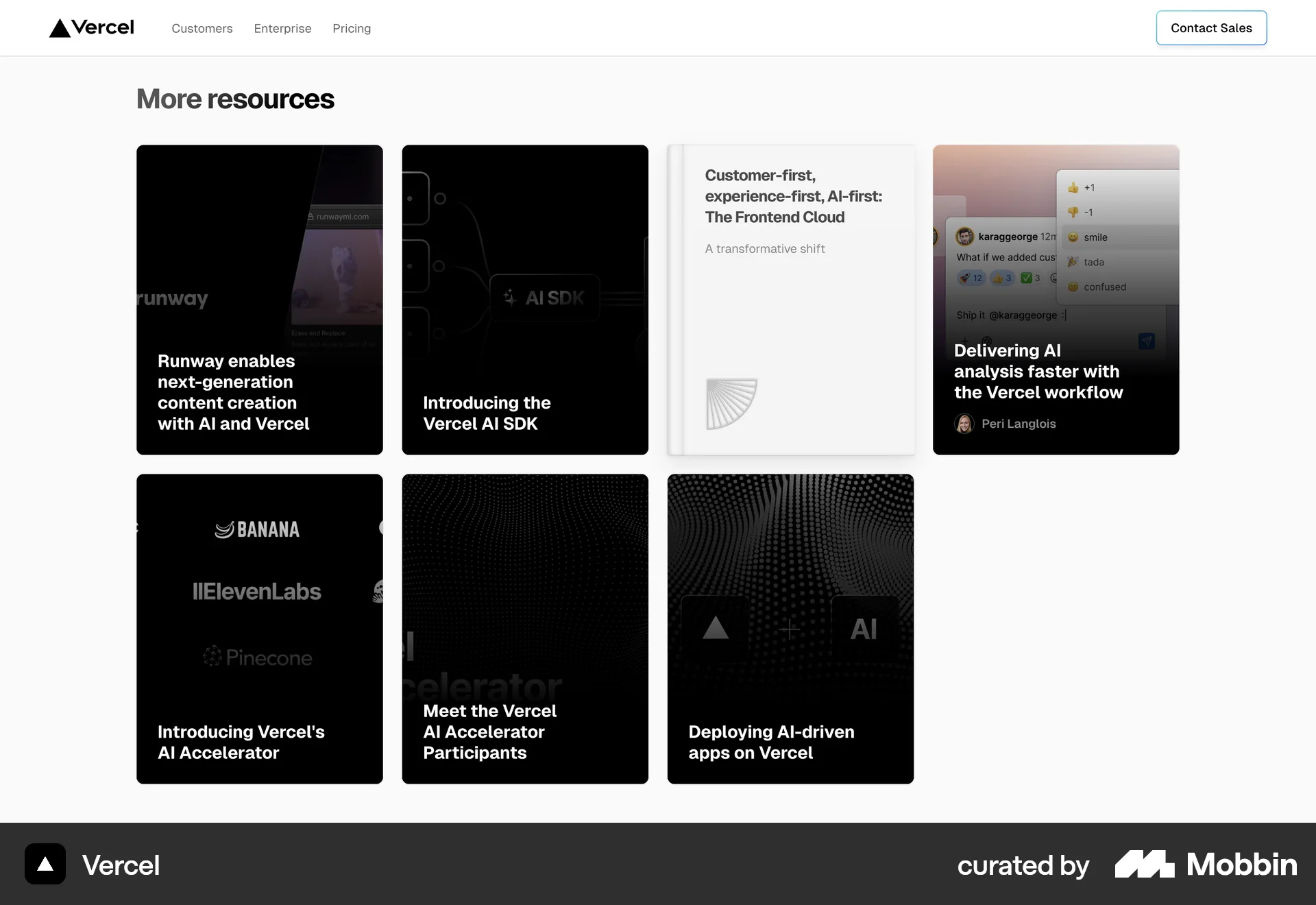Vercel Web Suggestions & Similar Items screen