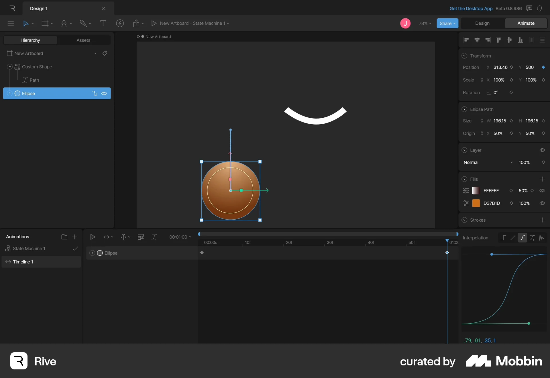 Rive Web Multi-Column Layout screen