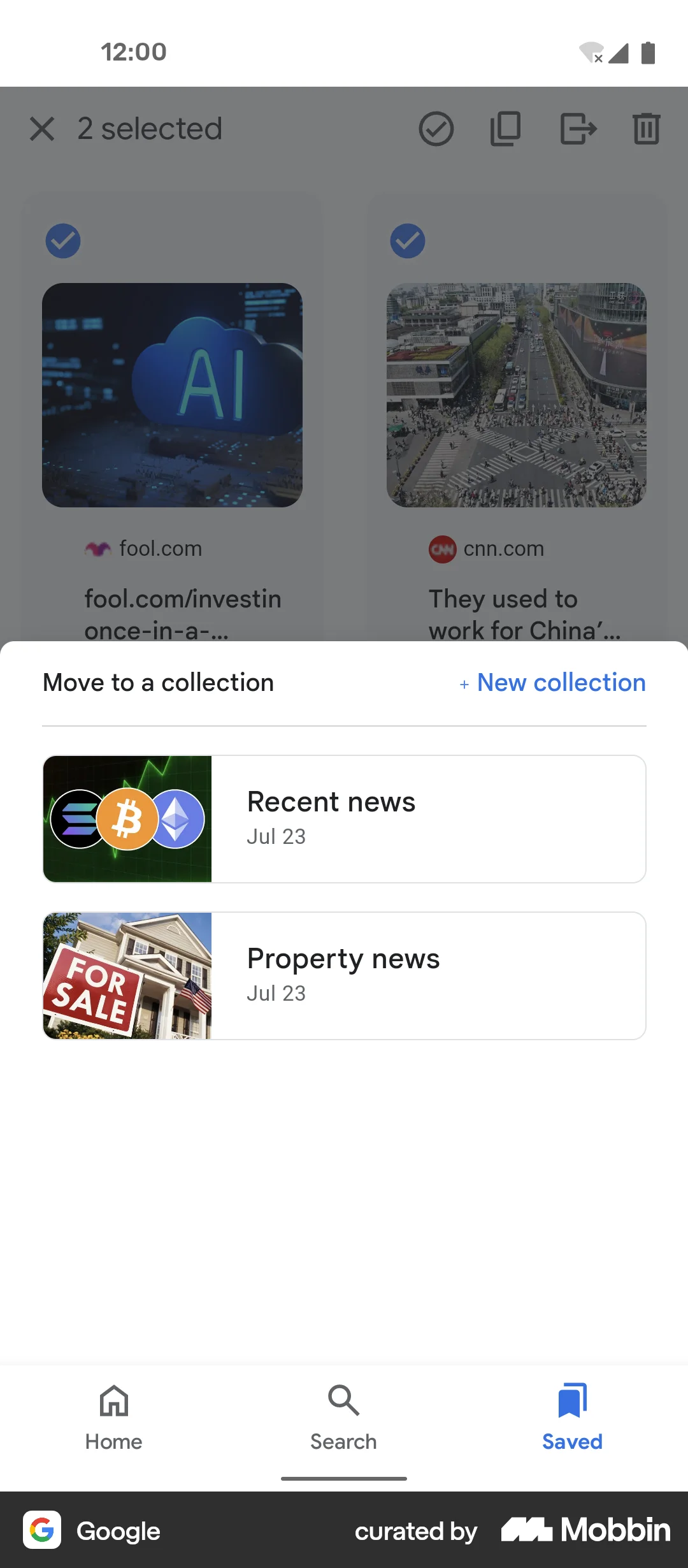 Google Android Move screen