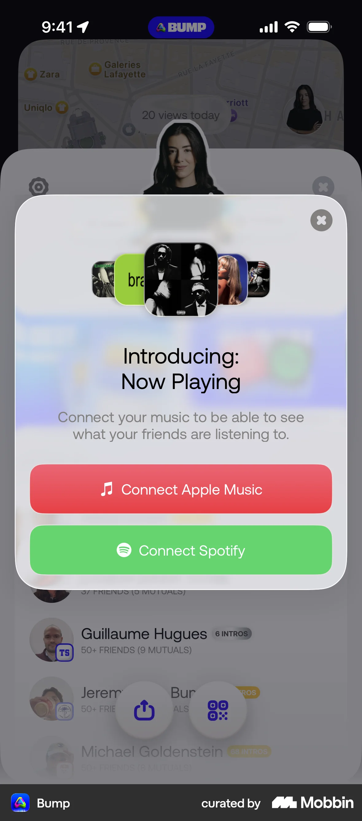 Bump iOS Glassmorphism screen