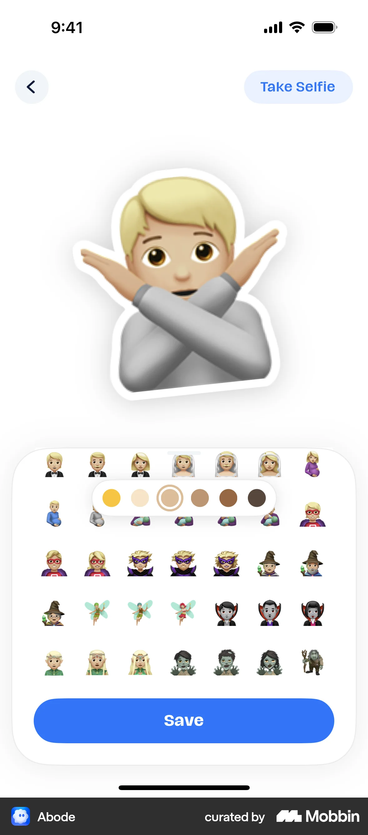 Abode iOS screen containing Tile UI element