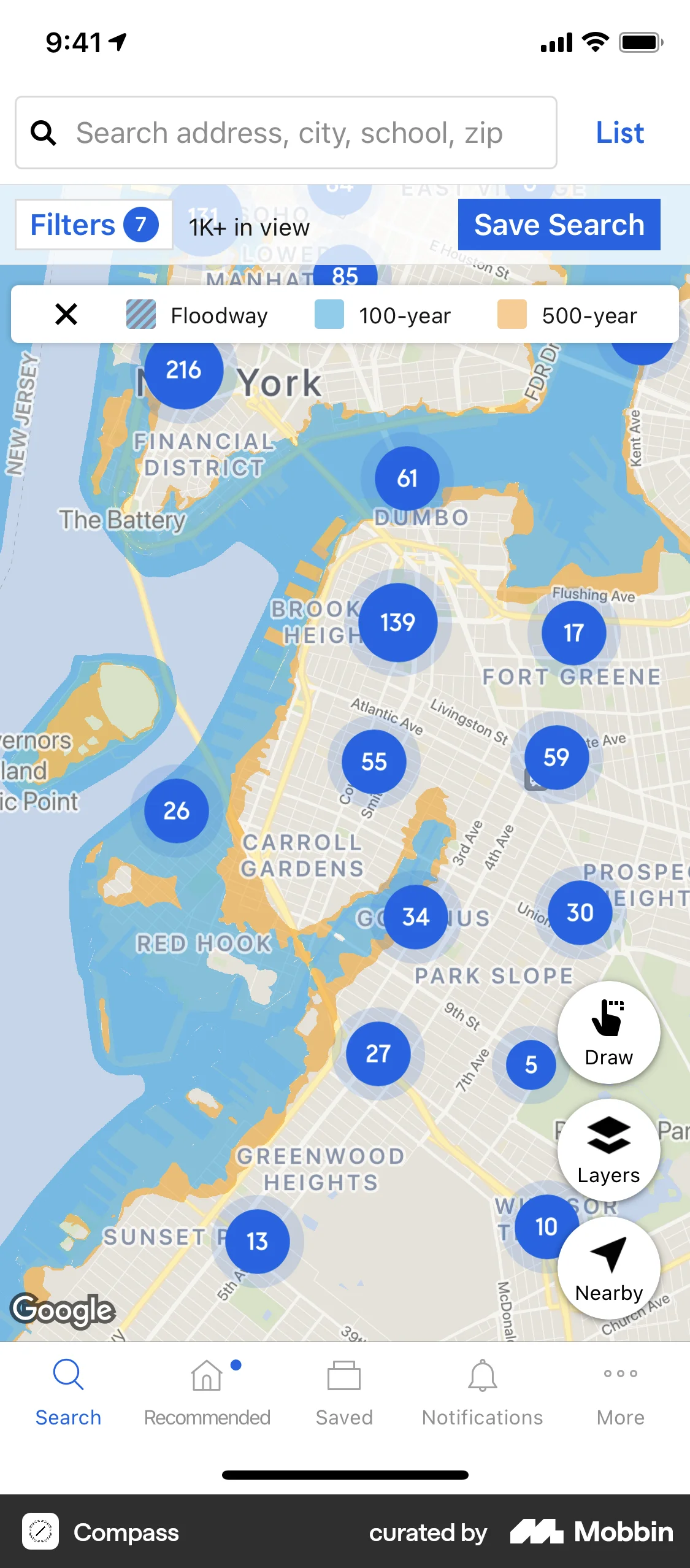 Compass iOS Real Estate App screen