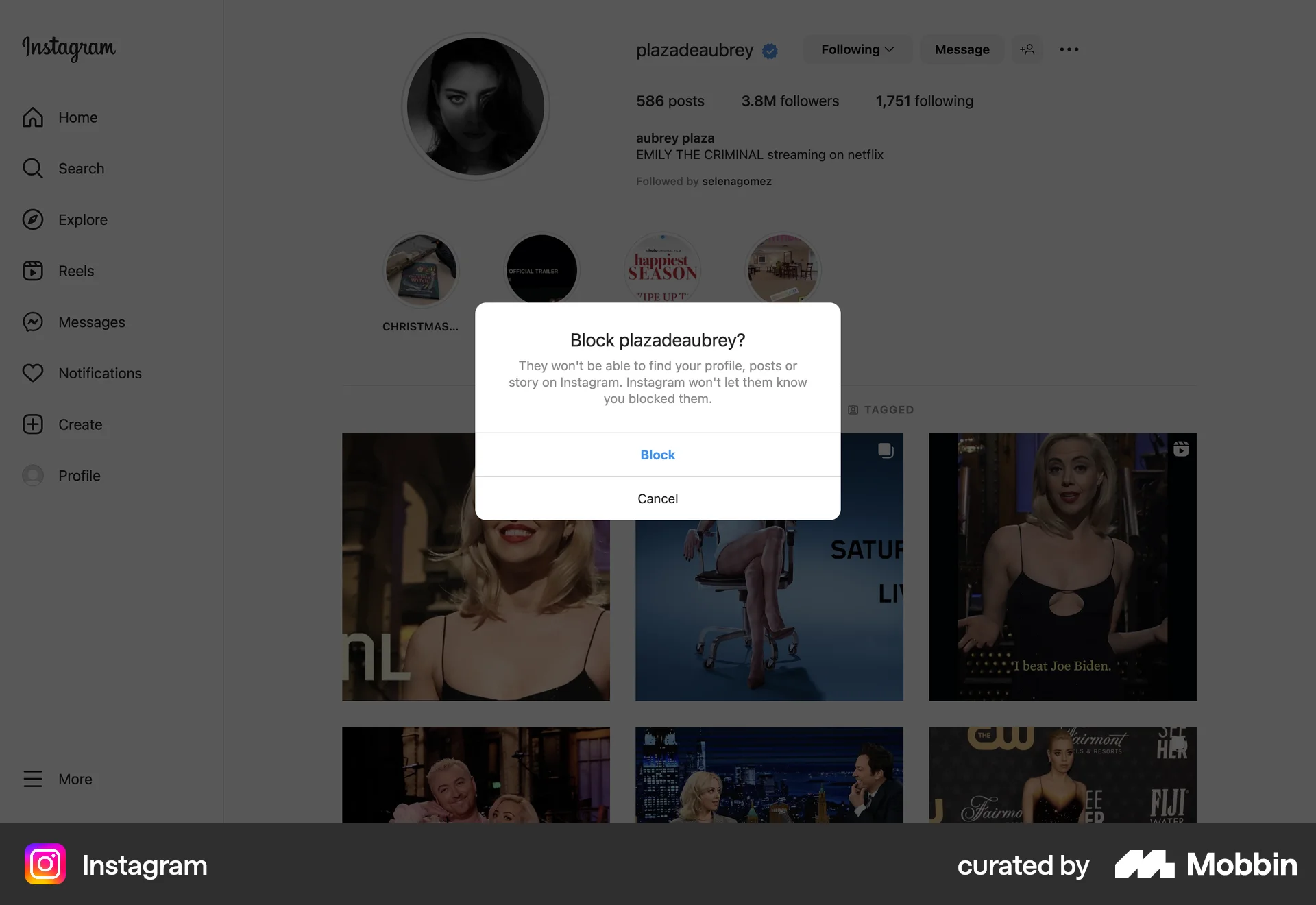 Instagram Web Ban & Block screen