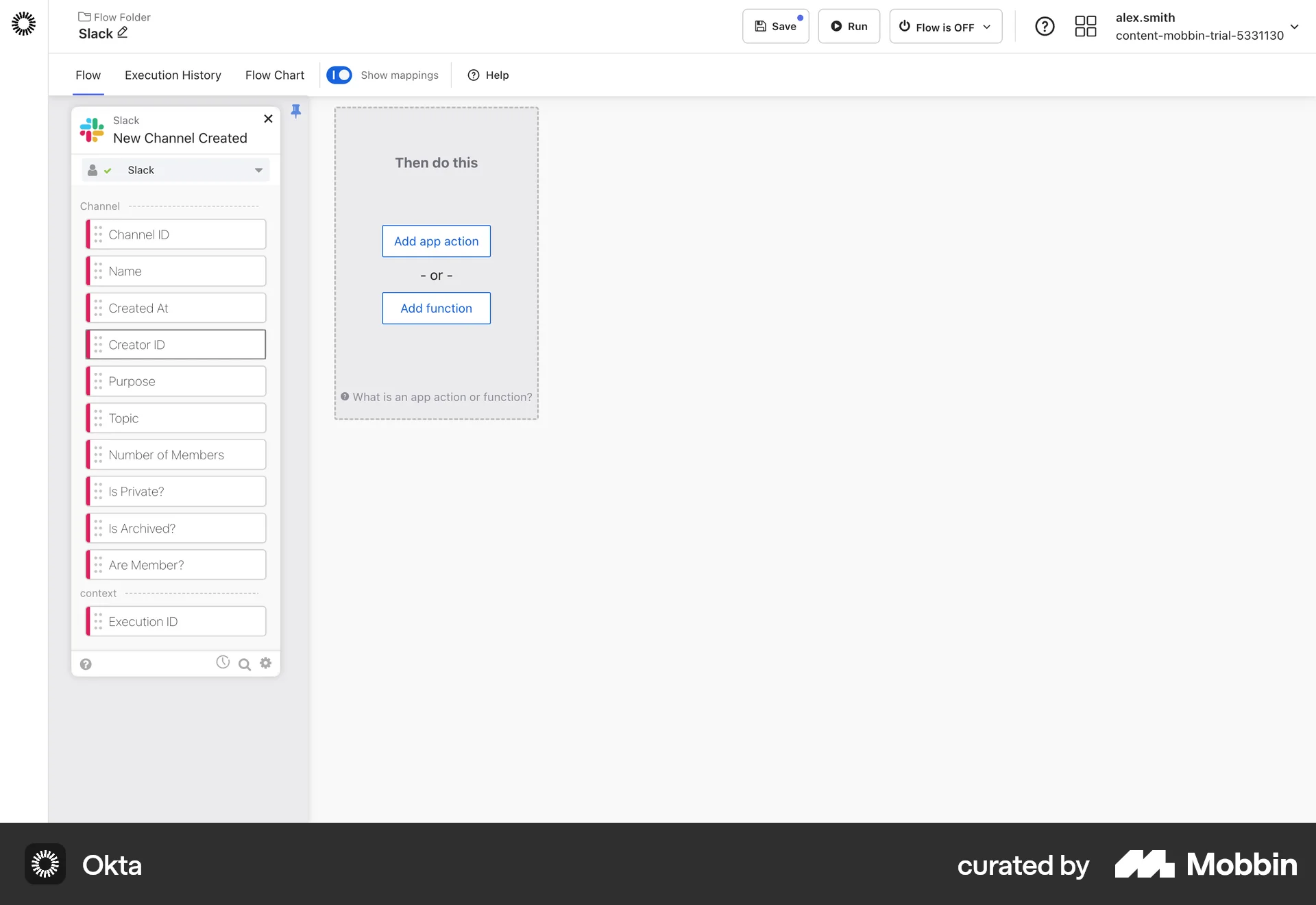 Okta Web Favorite & Pin screen