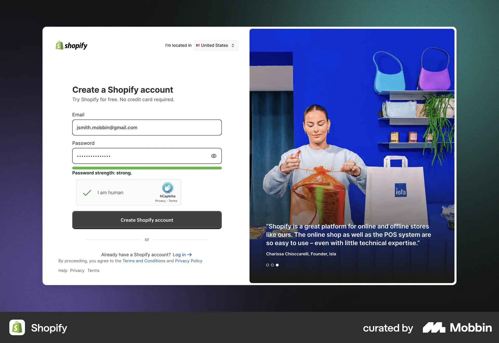 Shopify Web CRM App screen