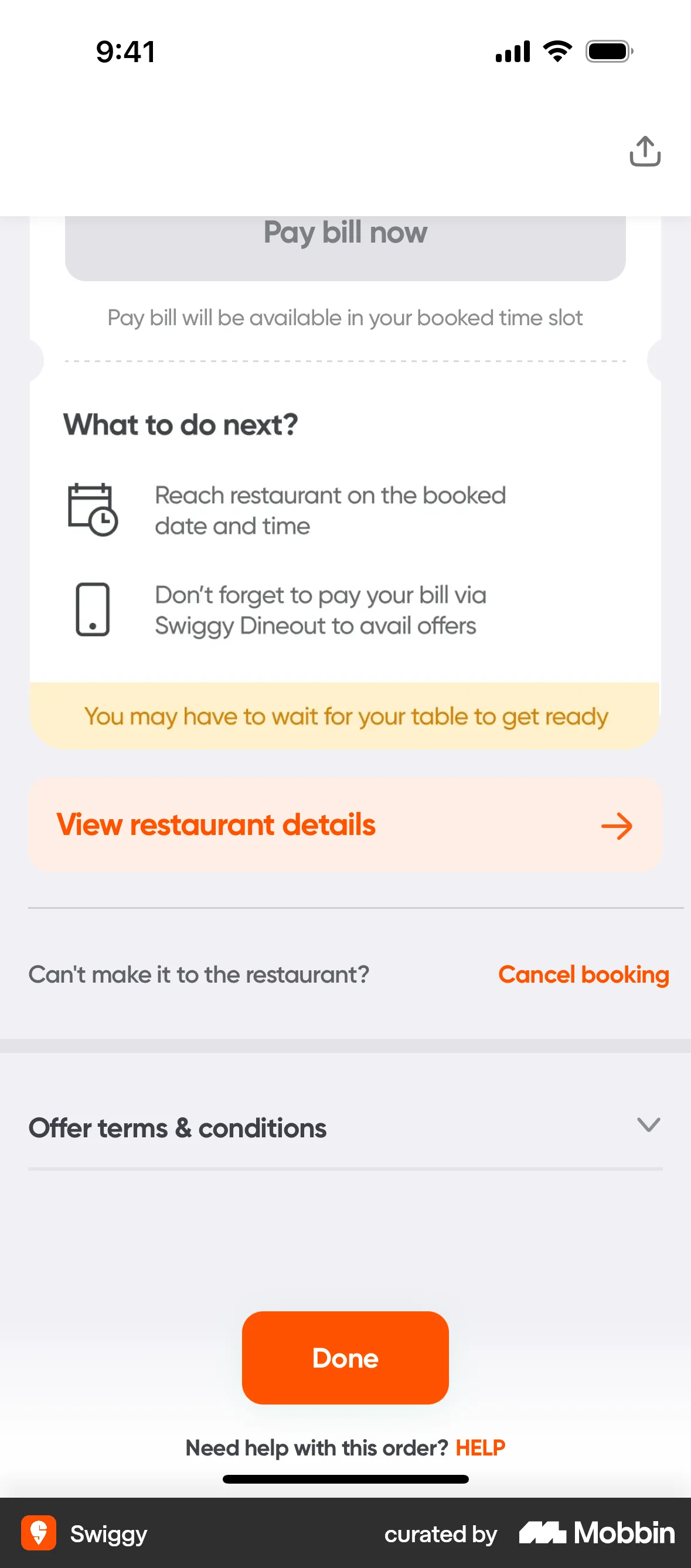 Swiggy screen