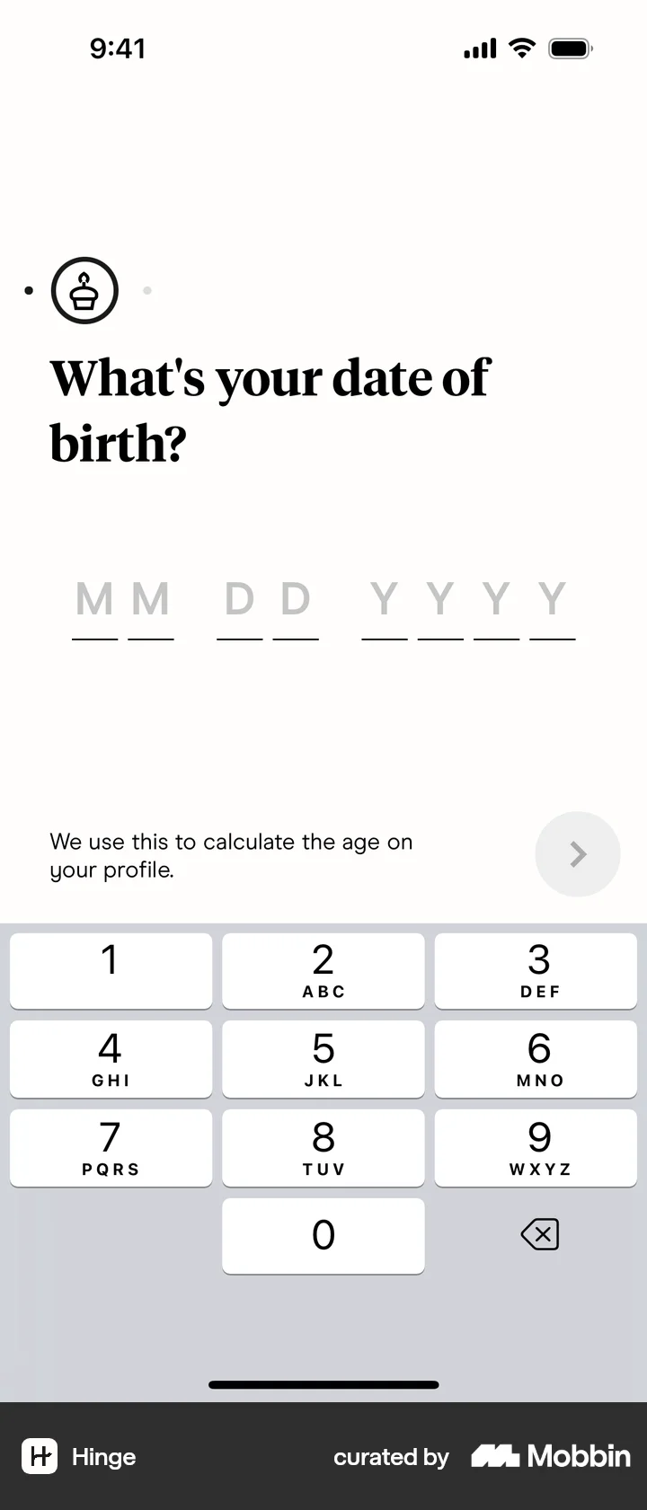 Hinge Apptrans Model Hinge iOS Onboarding Flow | Mobbin