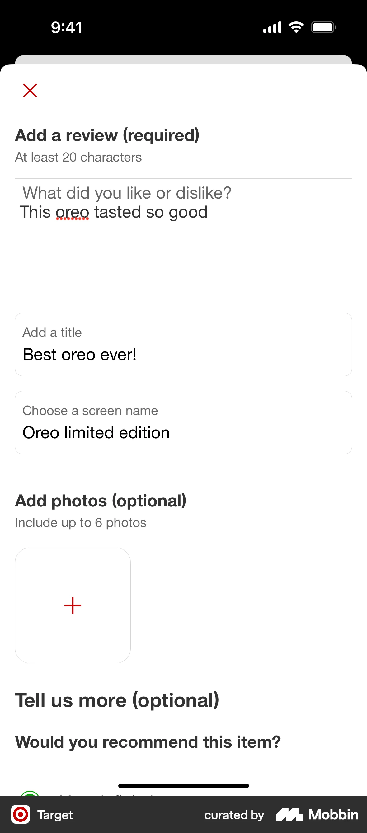 Target iOS Reviews & Ratings screen