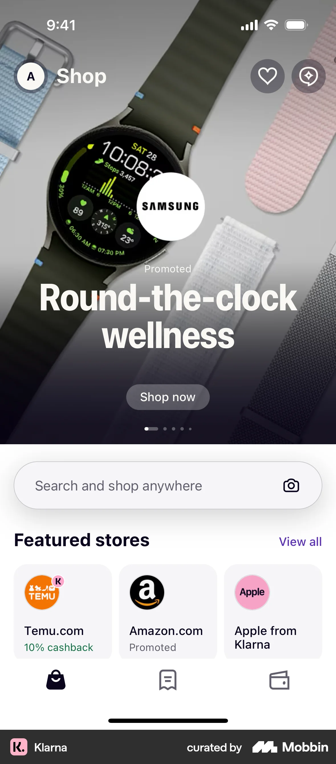 Klarna iOS screen containing Progress Indicator UI element