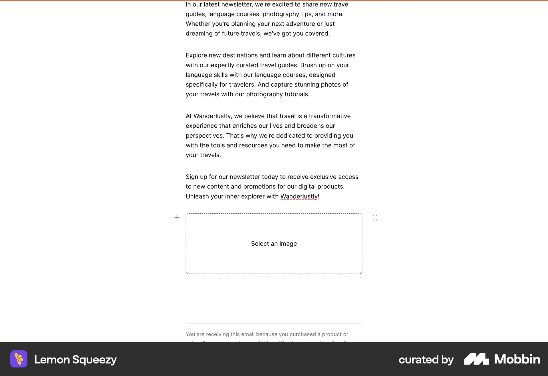 Lemon Squeezy Web Upload & Download screen