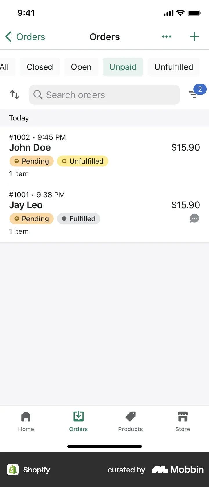 Empty Order History Mobile Order History Design
