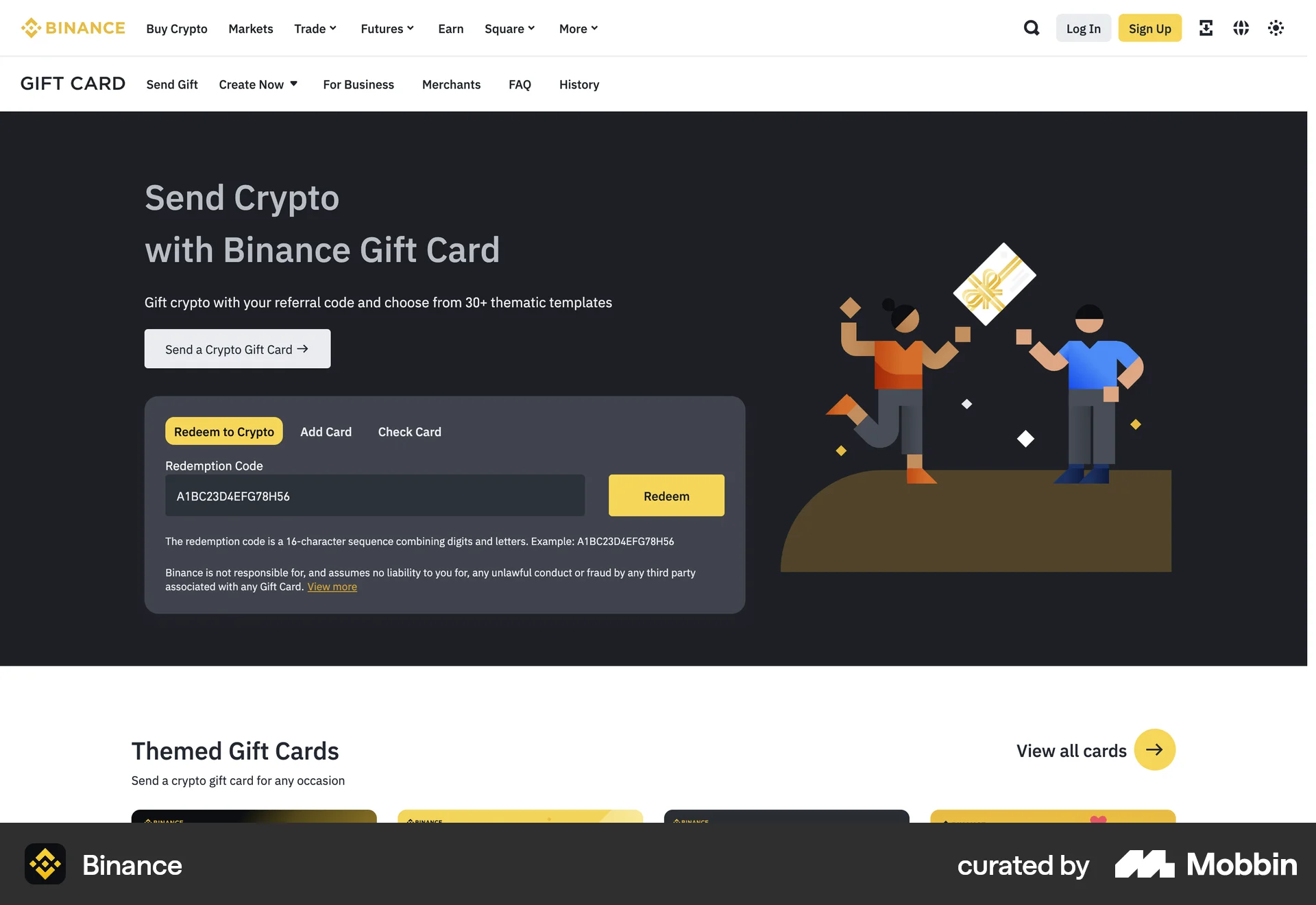 Binance Web Promotions & Rewards screen