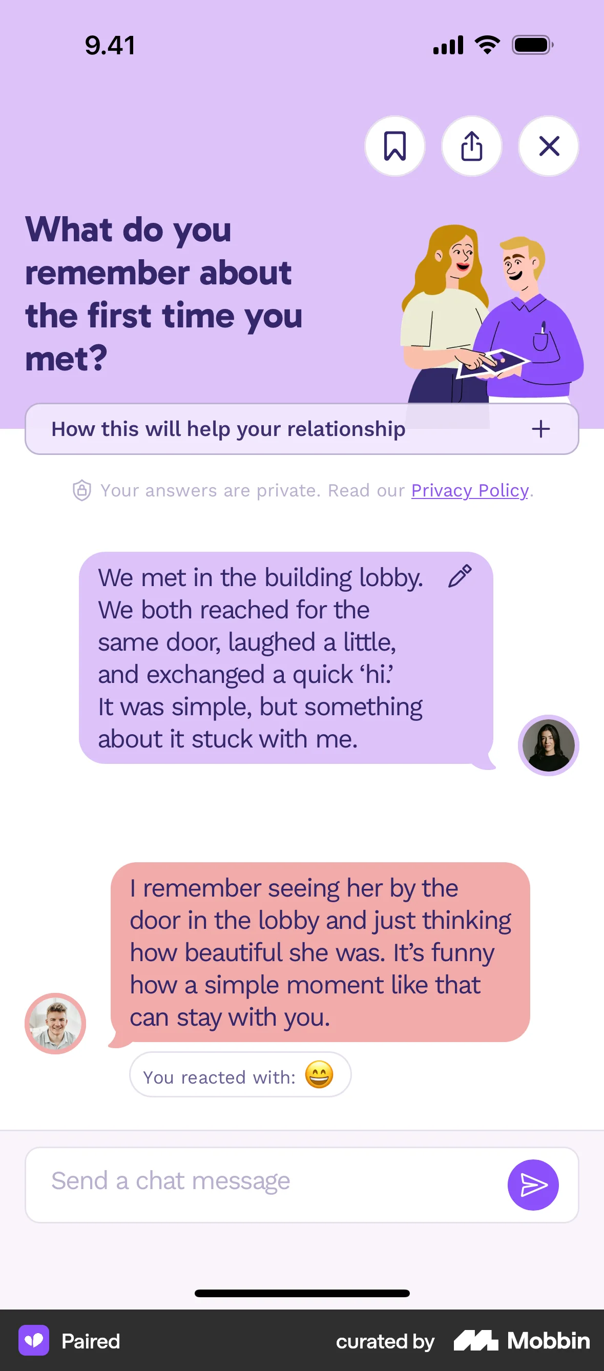 Paired iOS Like & Upvote screen