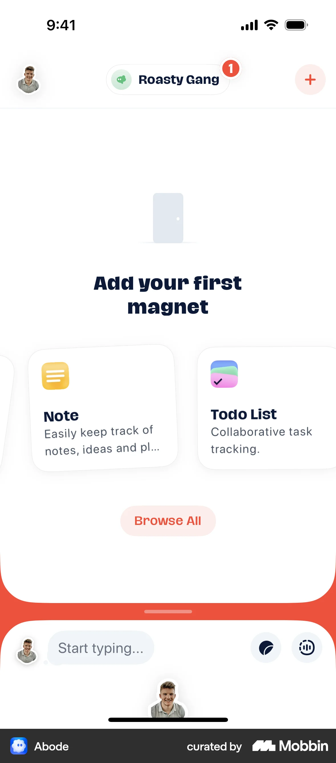 Abode iOS screen containing Badge UI element