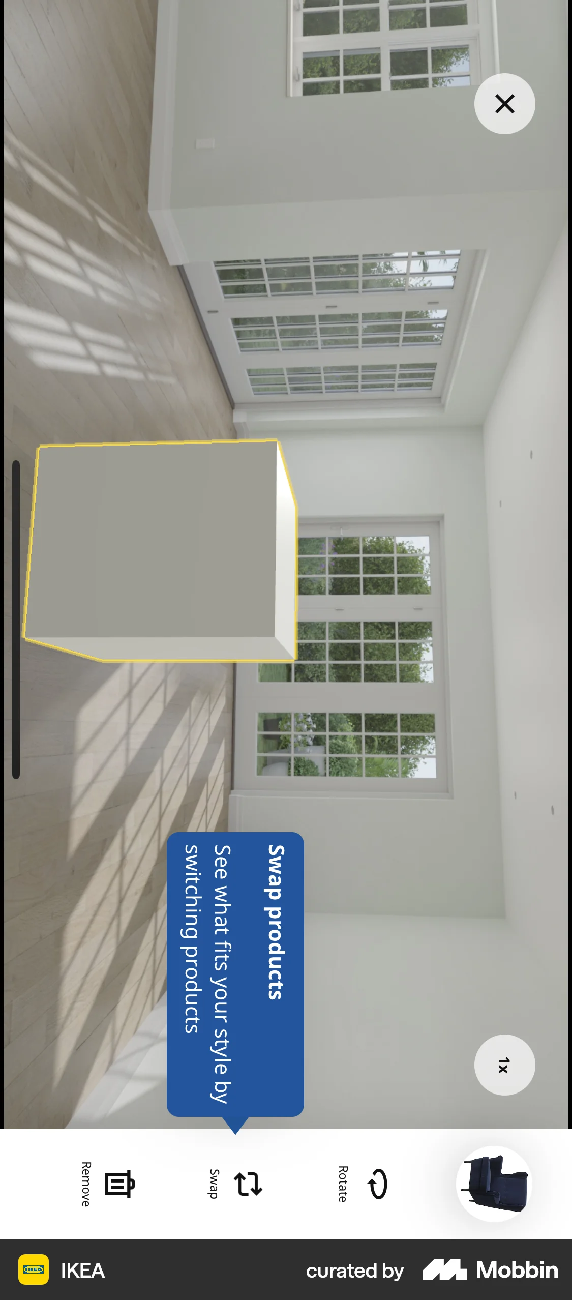 IKEA iOS Augmented Reality screen