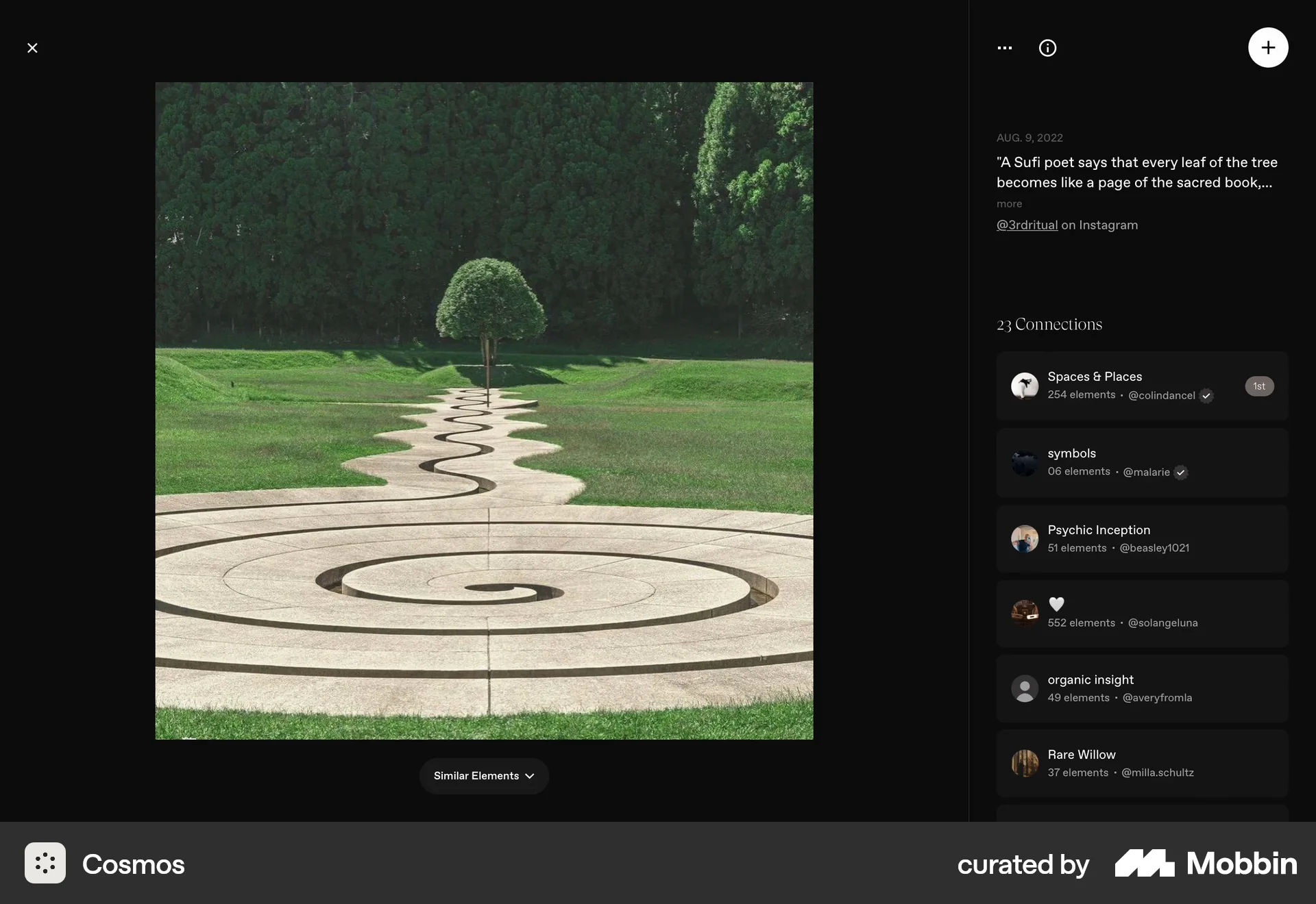 Cosmos Web Post Detail screen