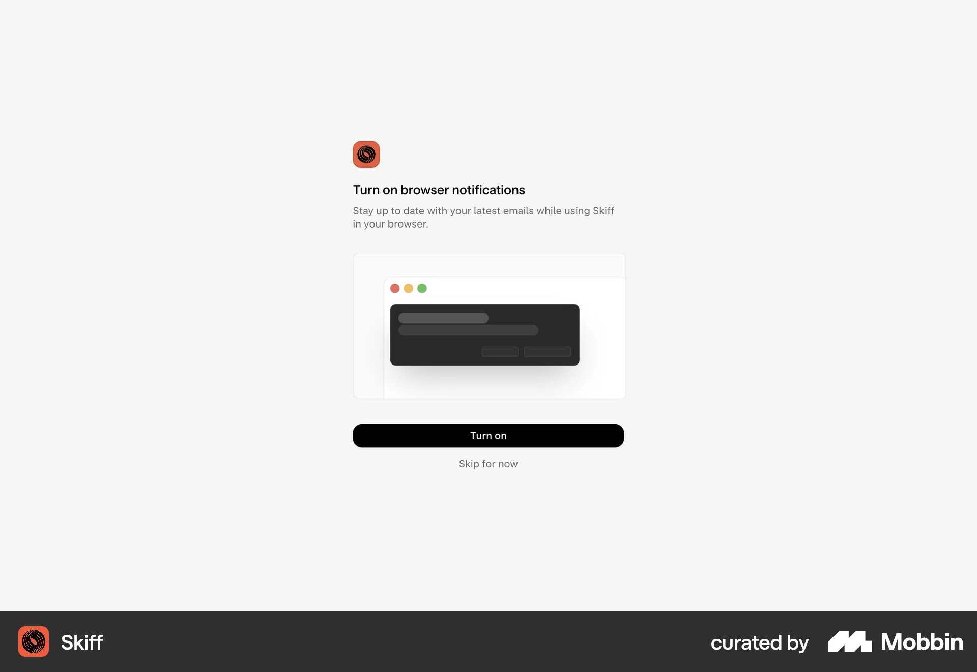 Skiff Web Permission screen