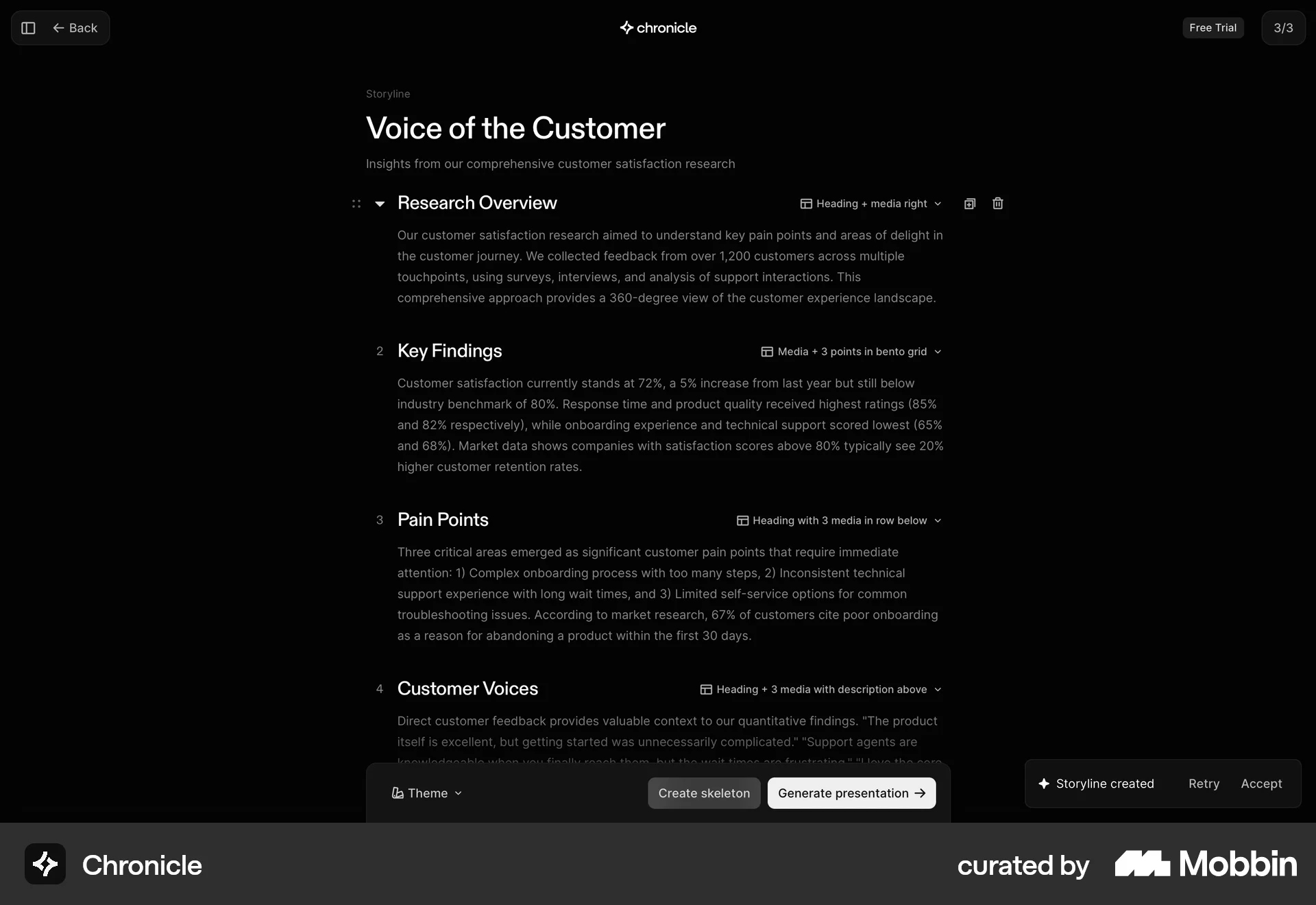 Chronicle Web Action Option screen