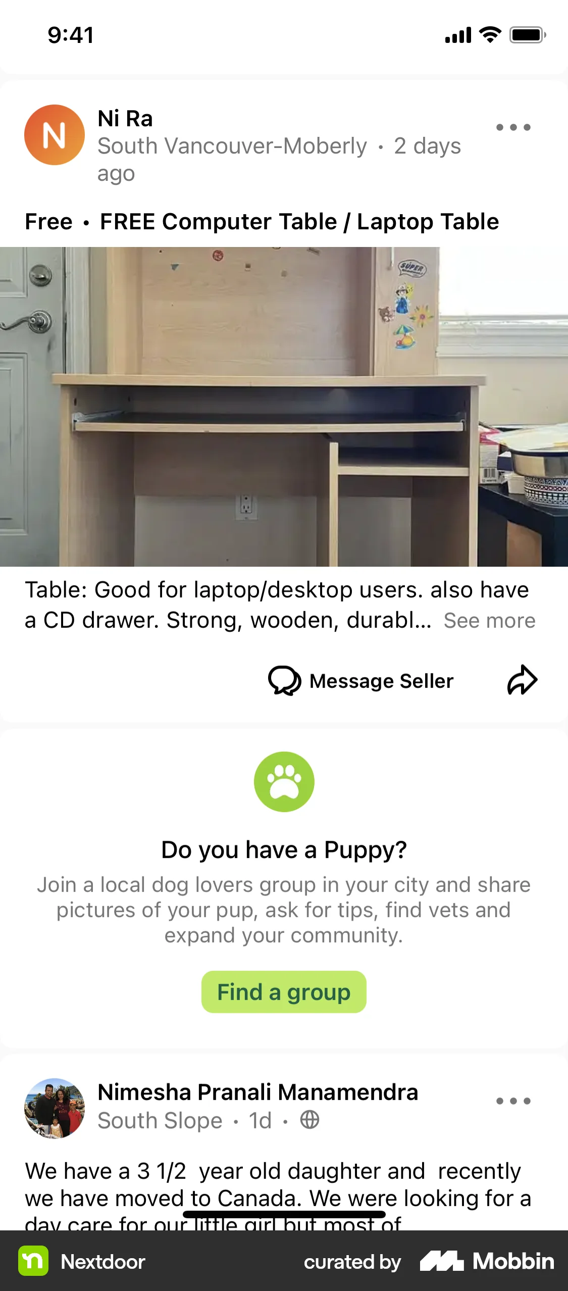 Nextdoor iOS Real Estate App screen