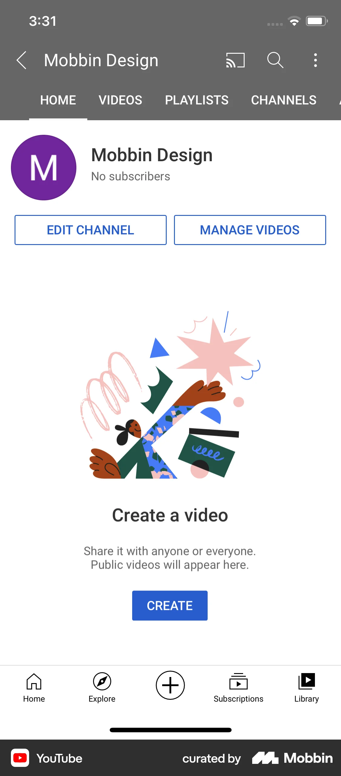 YouTube iOS Groups & Community screen