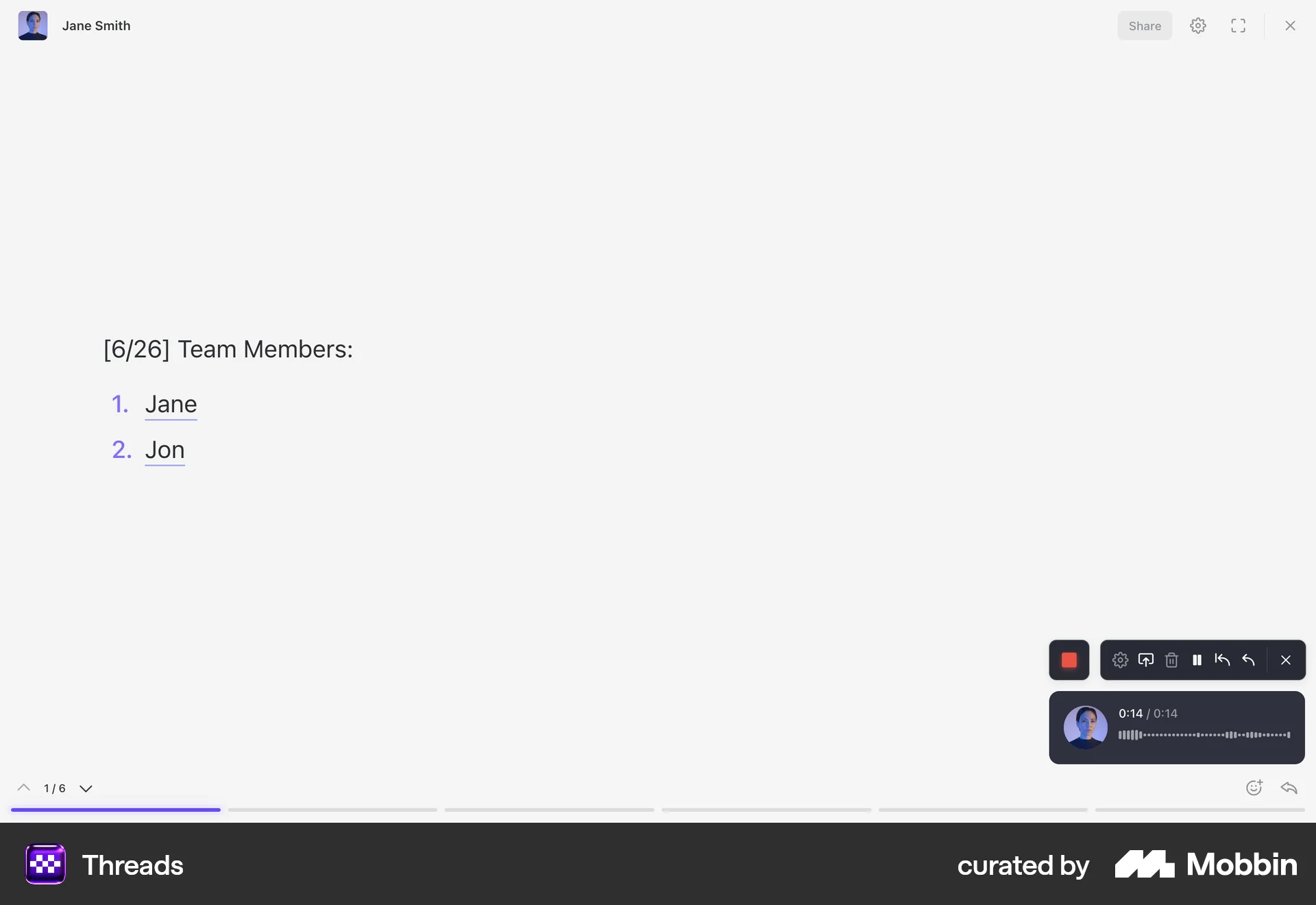 Threads Web Timer & Clock screen