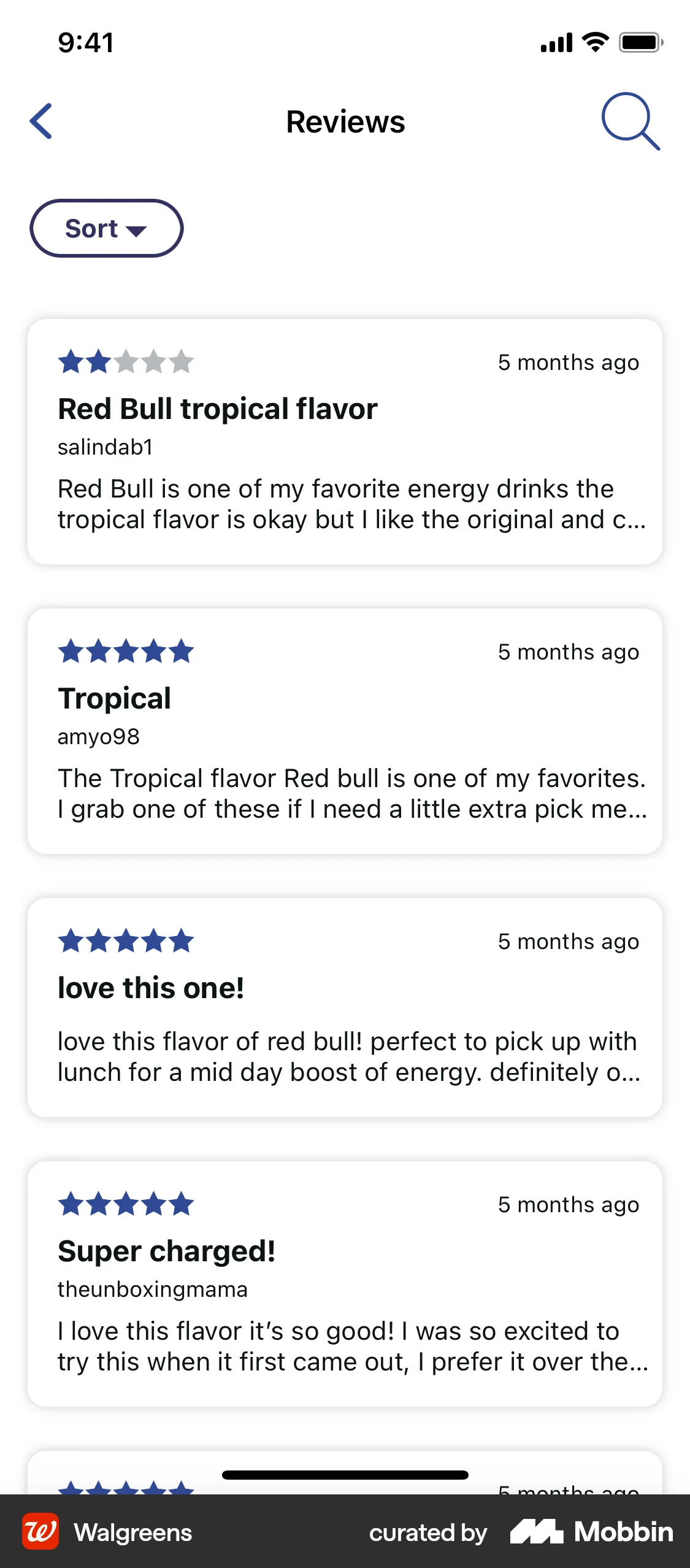 Walgreens iOS Reviews & Ratings screen